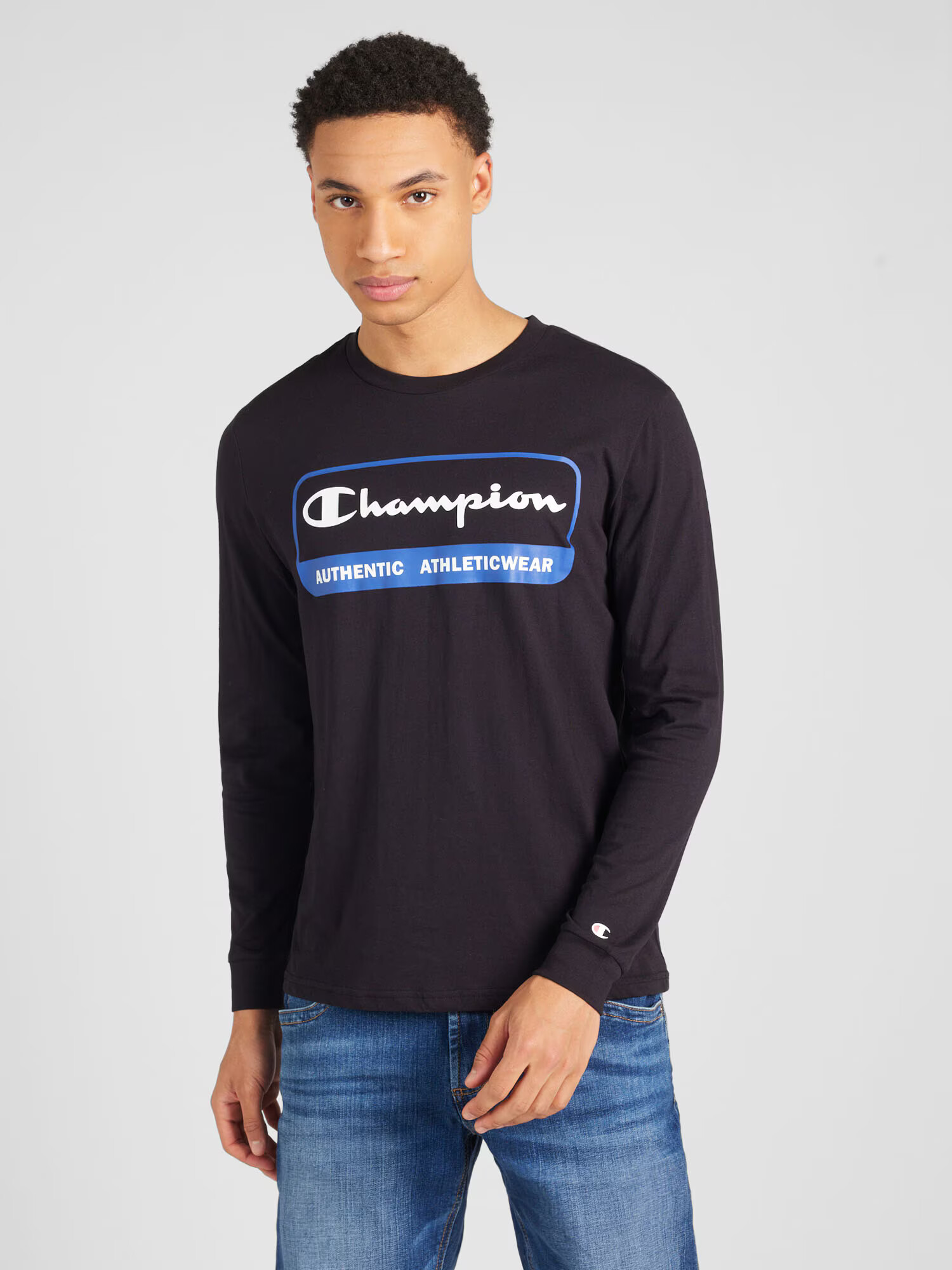 Champion Authentic Athletic Apparel Tricou albastru deschis / negru / alb - Pled.ro