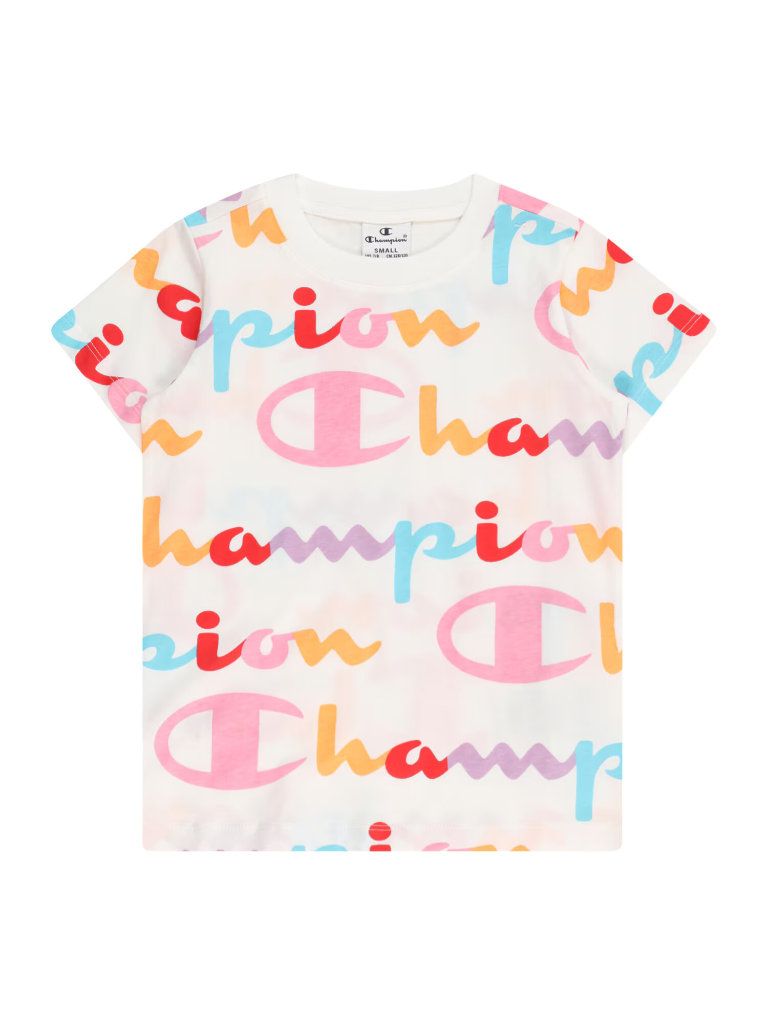 Champion Authentic Athletic Apparel Tricou albastru deschis / portocaliu deschis / roz pal / roșu / alb coajă de ou - Pled.ro