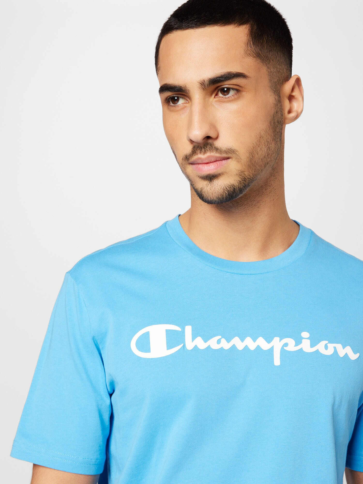 Champion Authentic Athletic Apparel Tricou albastru deschis / roșu / alb - Pled.ro