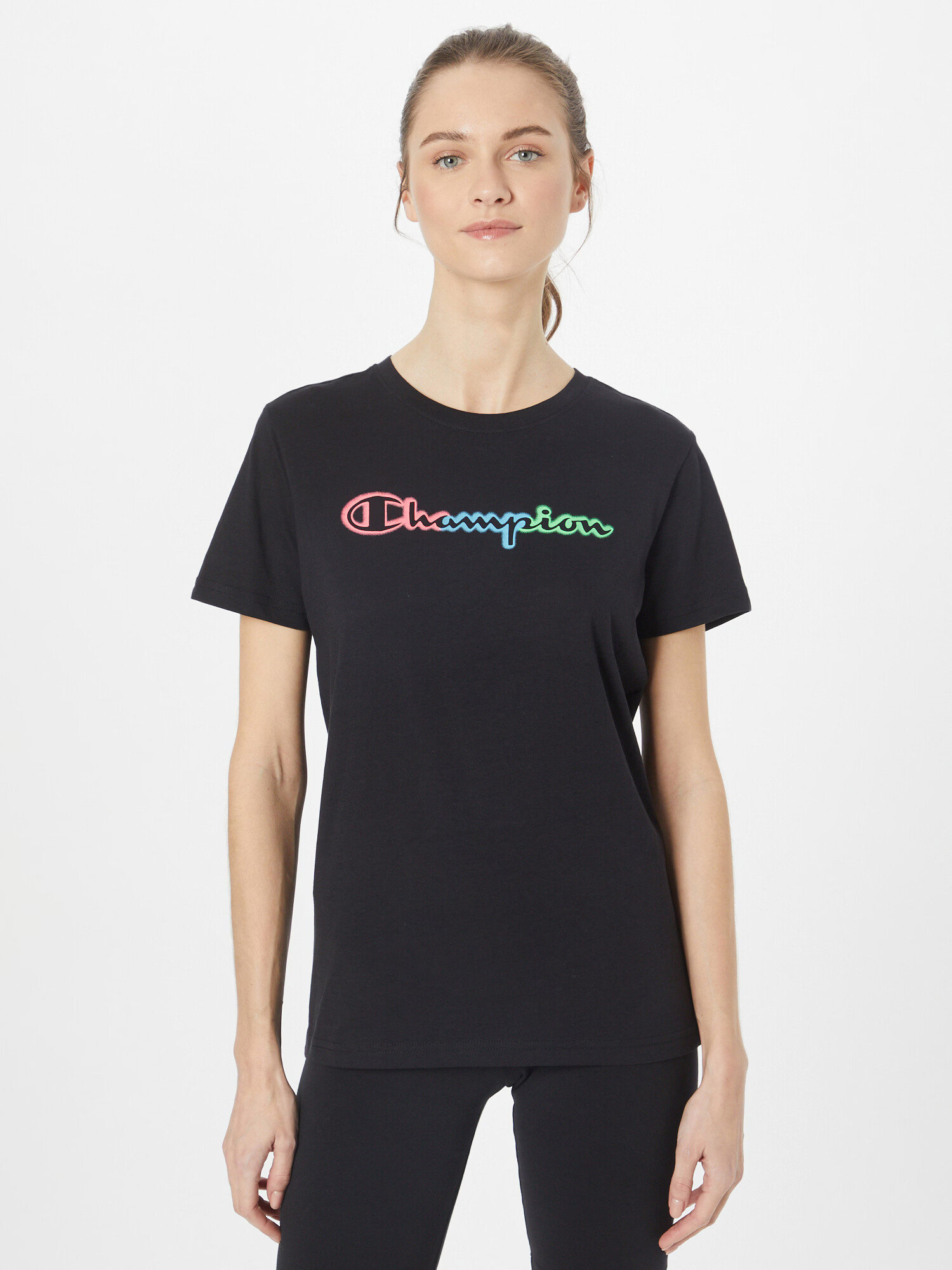 Champion Authentic Athletic Apparel Tricou albastru deschis / verde deschis / roz / negru - Pled.ro