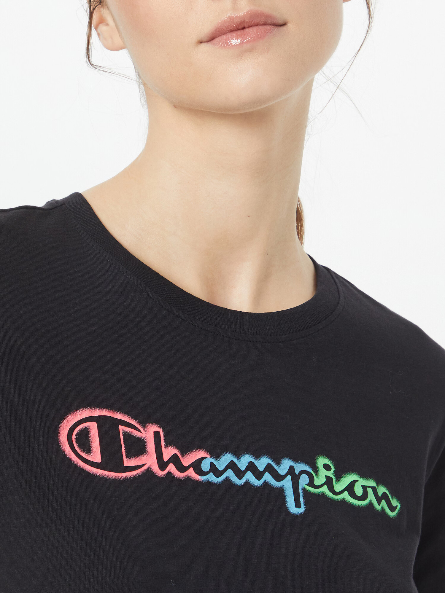 Champion Authentic Athletic Apparel Tricou albastru deschis / verde deschis / roz / negru - Pled.ro