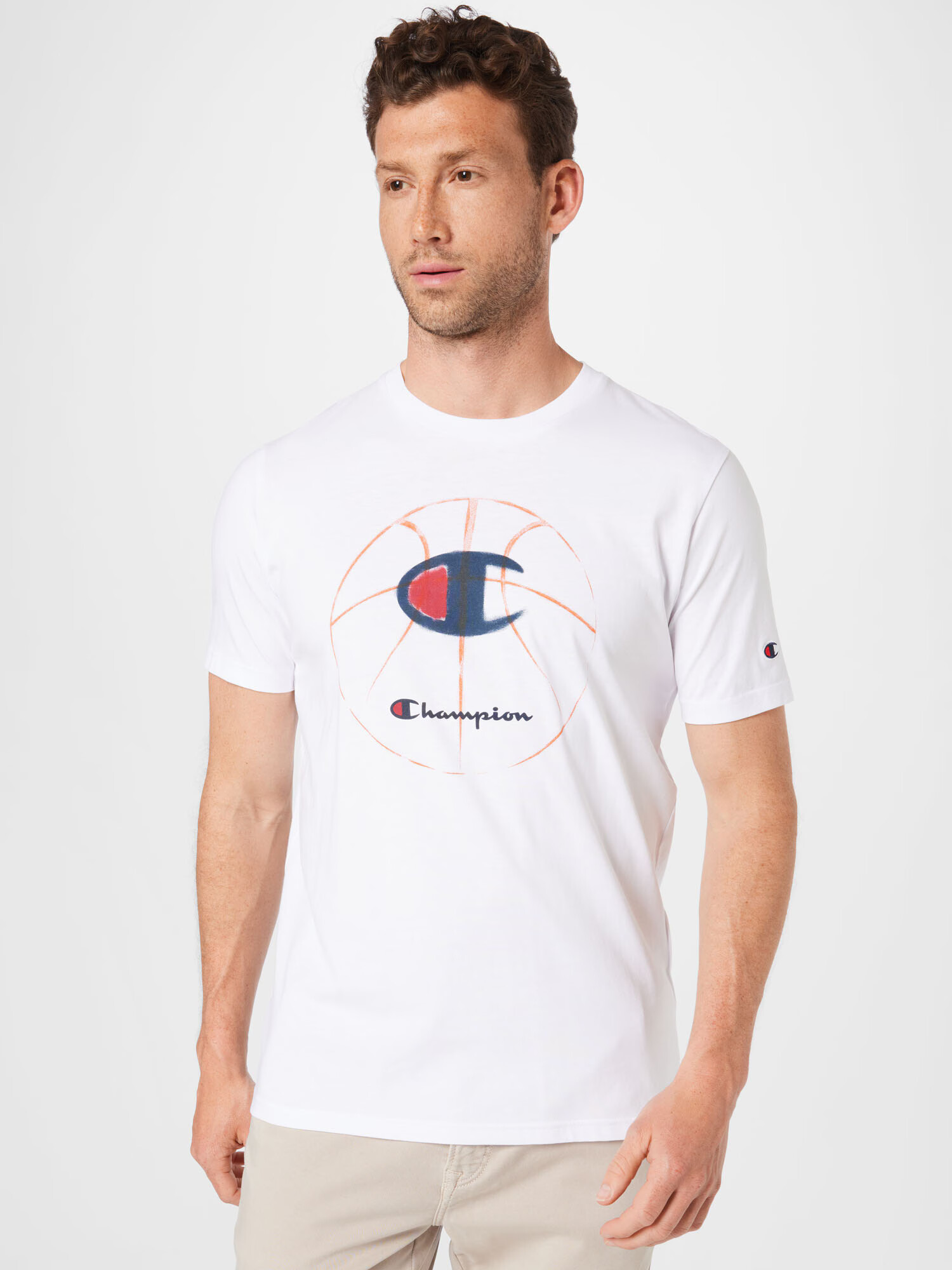 Champion Authentic Athletic Apparel Tricou albastru închis / roșu intens / alb - Pled.ro