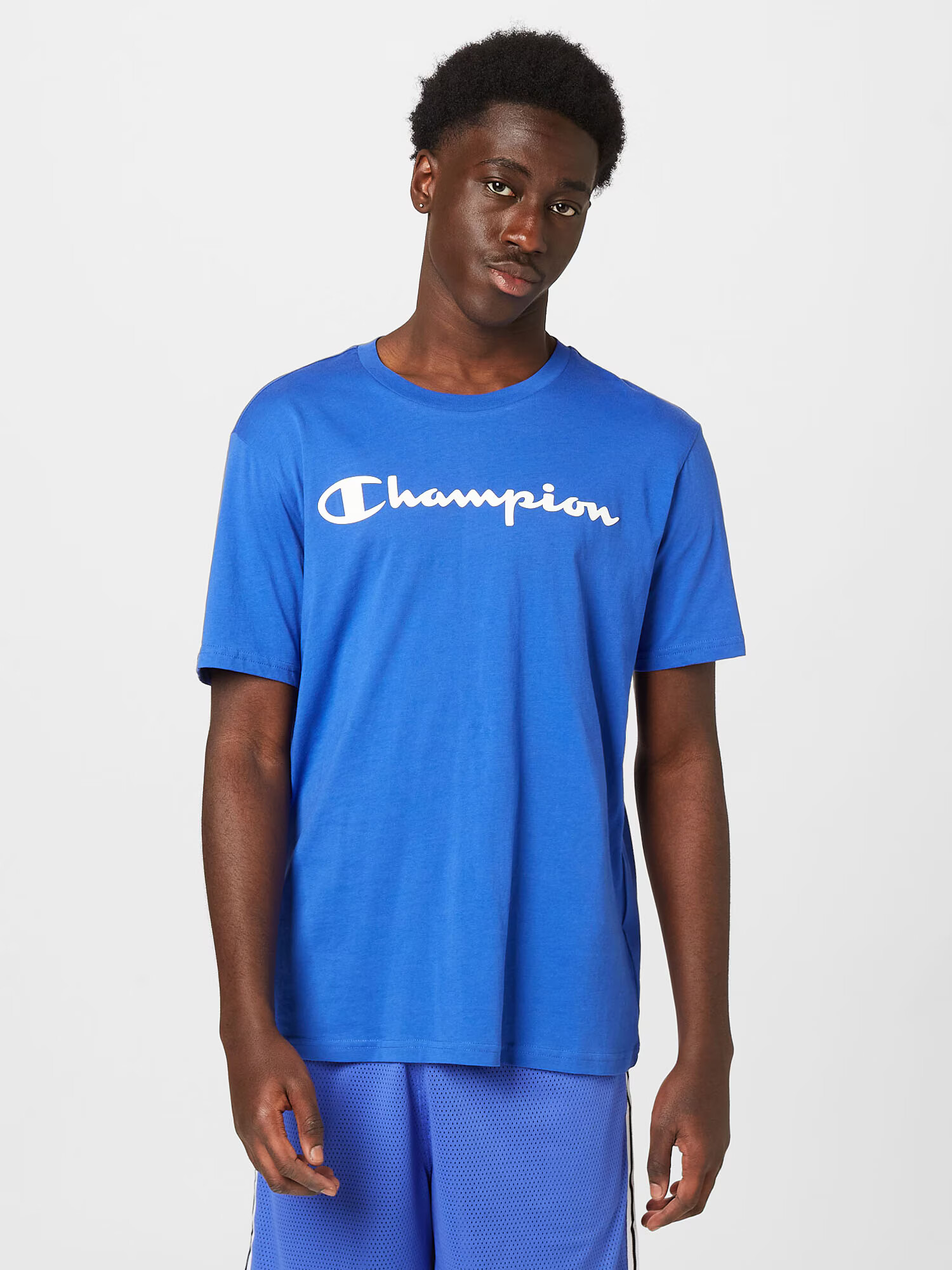 Champion Authentic Athletic Apparel Tricou albastru / roșu intens / alb - Pled.ro