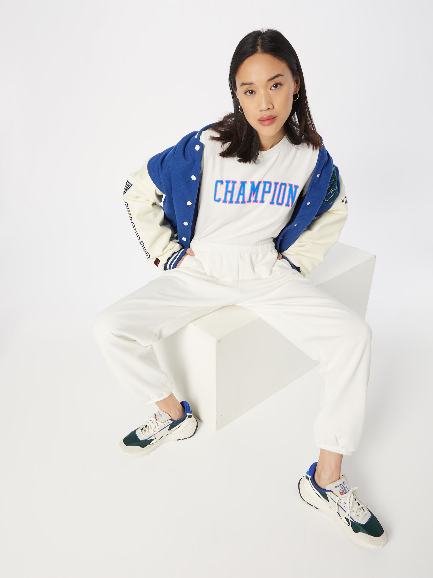 Champion Authentic Athletic Apparel Tricou albastru / roz / alb - Pled.ro