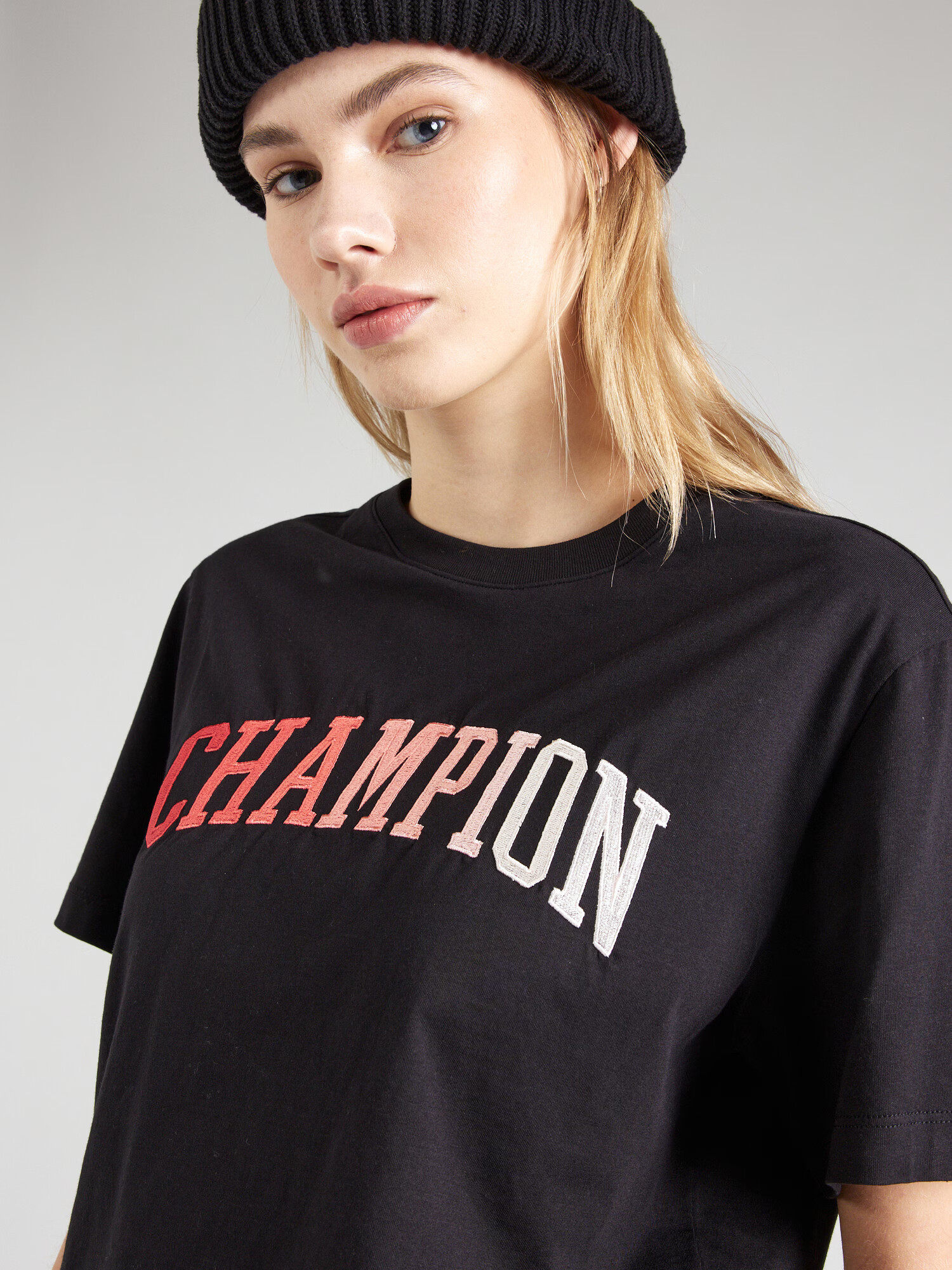 Champion Authentic Athletic Apparel Tricou bej / roz / roșu / negru - Pled.ro