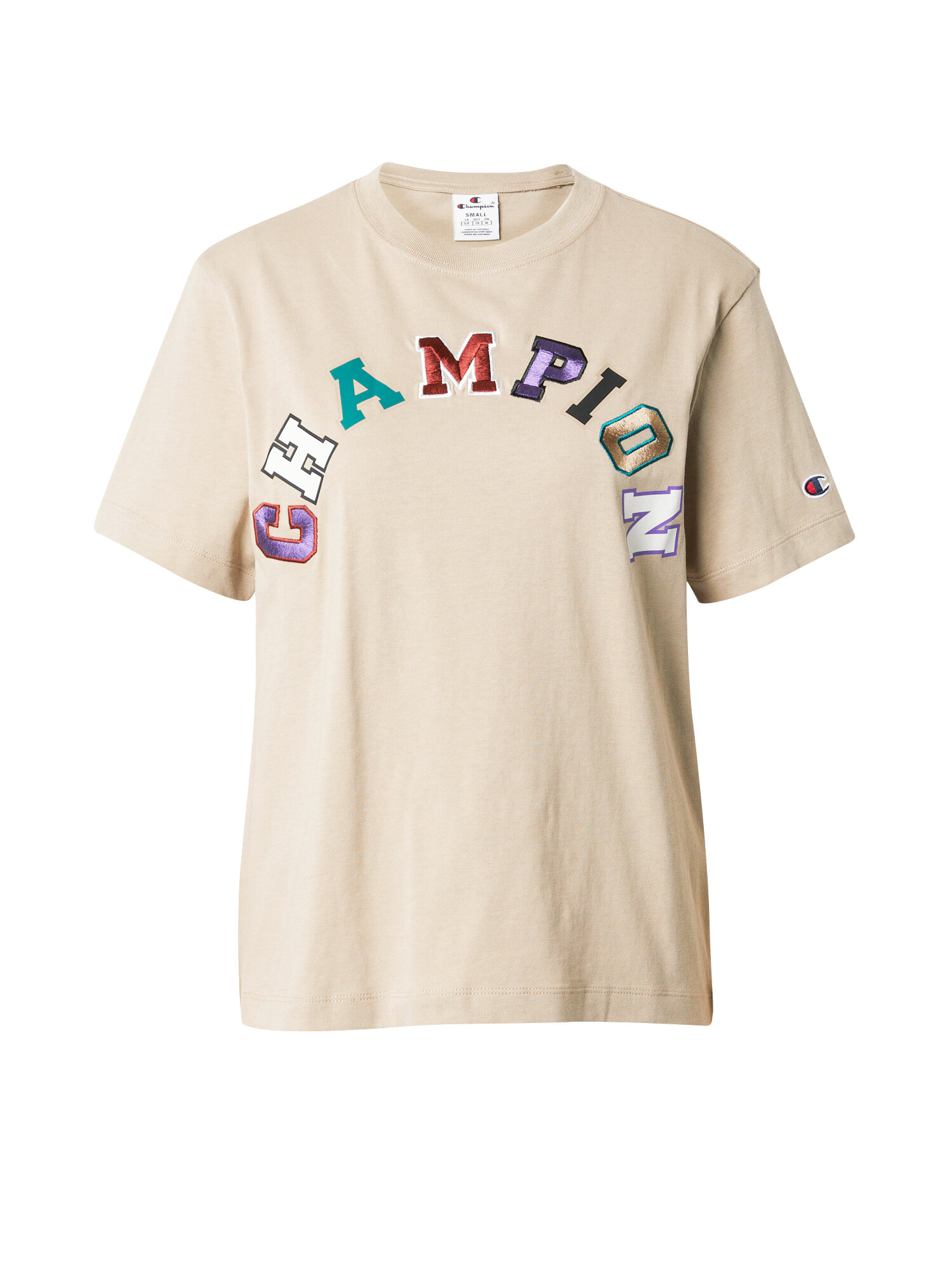 Champion Authentic Athletic Apparel Tricou bej / verde / lila / negru - Pled.ro