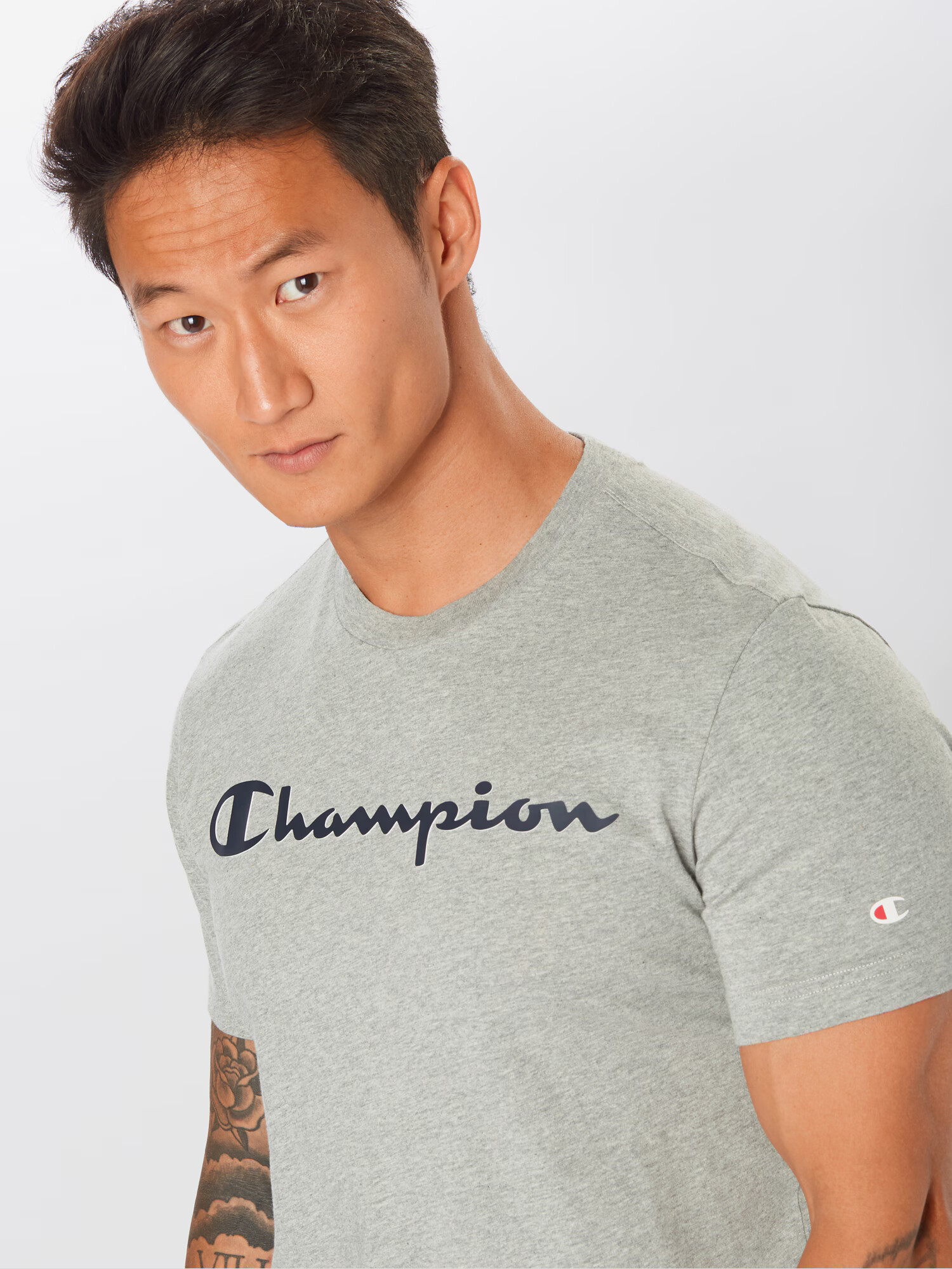 Champion Authentic Athletic Apparel Tricou bleumarin / gri - Pled.ro