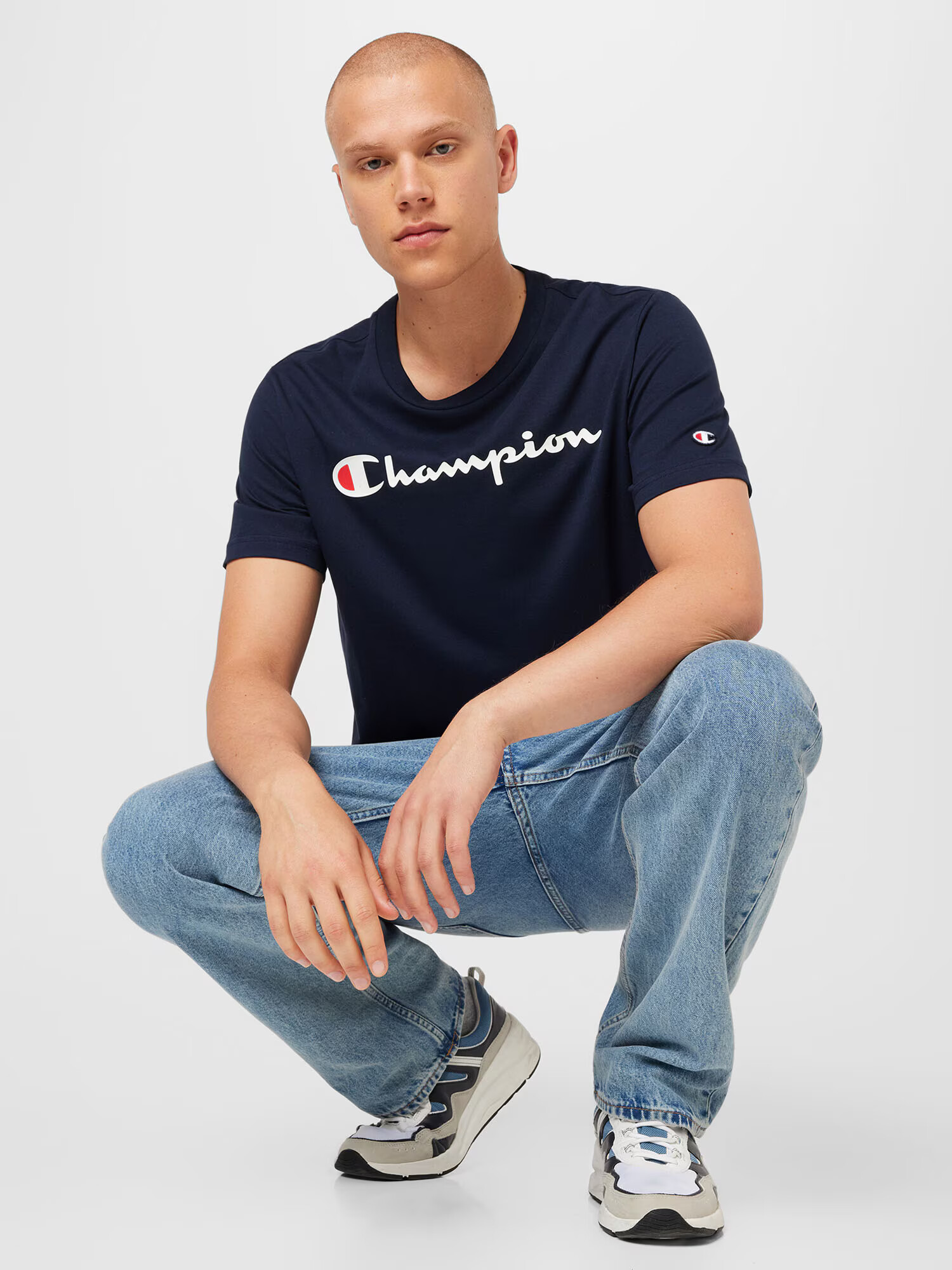 Champion Authentic Athletic Apparel Tricou 'Legacy American Classics' bleumarin / roșu / alb - Pled.ro