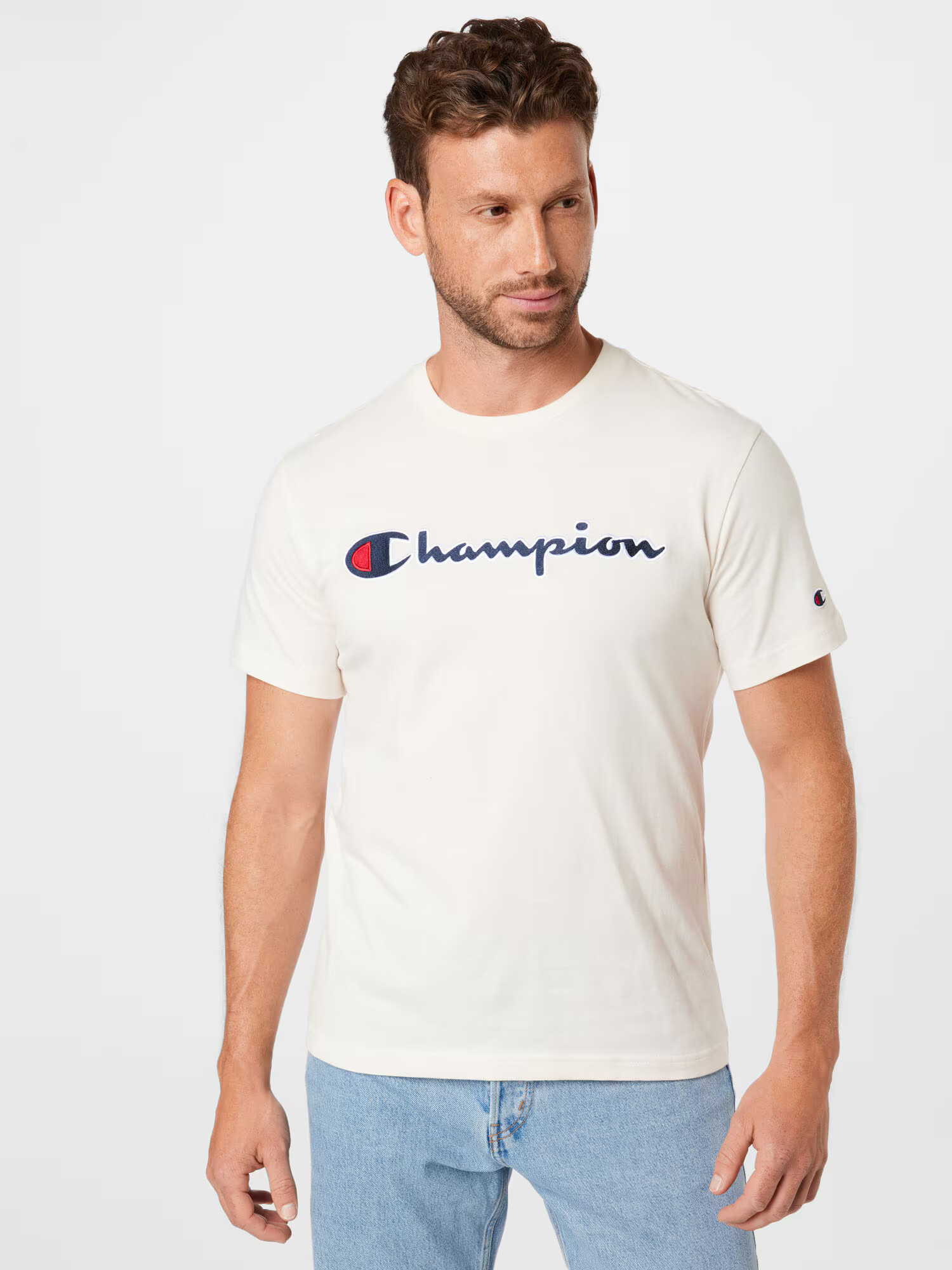 Champion Authentic Athletic Apparel Tricou bleumarin / roșu / alb murdar - Pled.ro