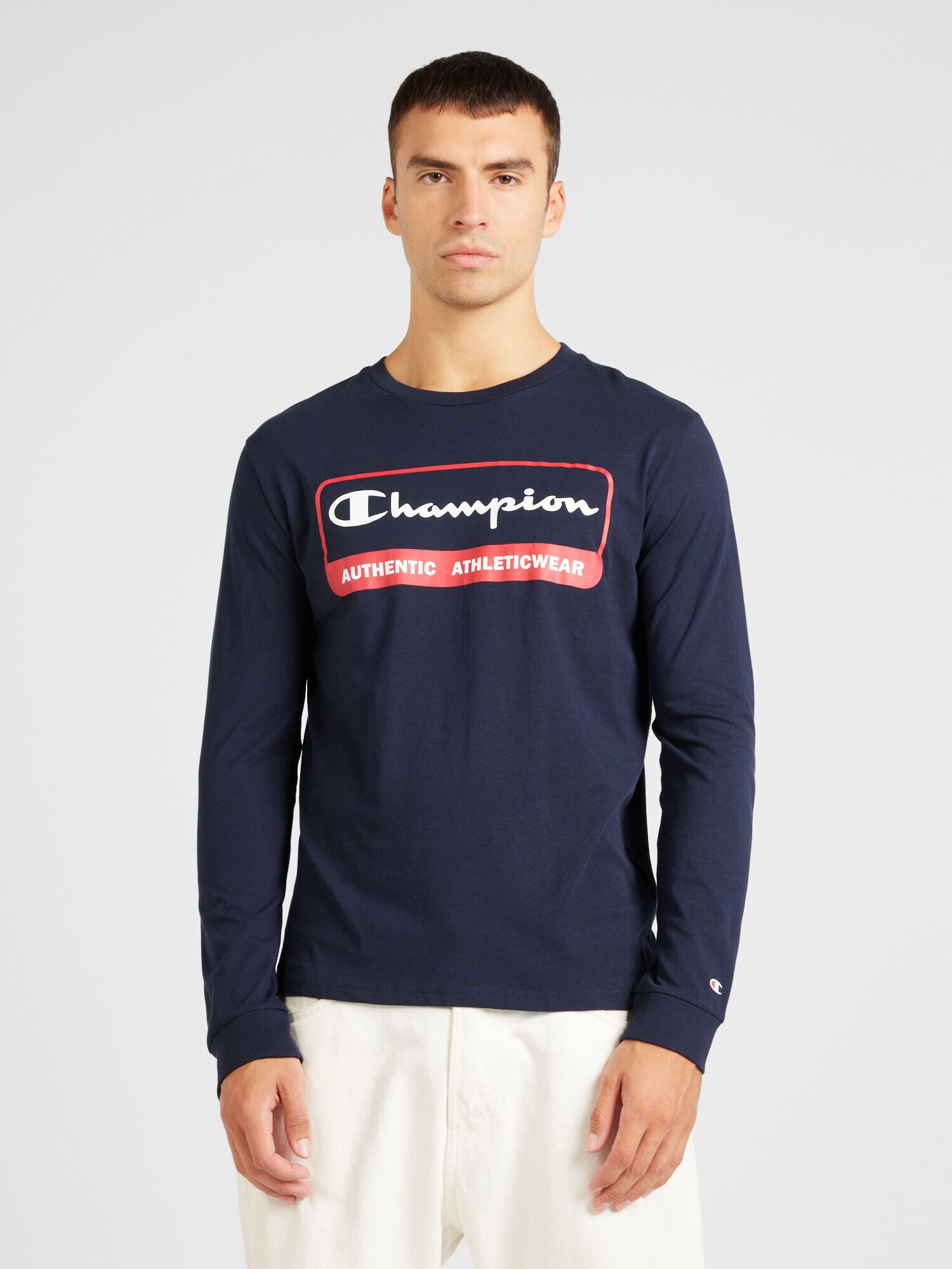 Champion Authentic Athletic Apparel Tricou bleumarin / roșu rodie / alb - Pled.ro