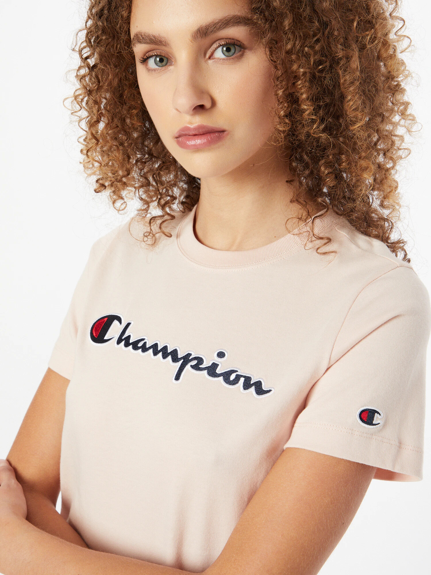 Champion Authentic Athletic Apparel Tricou bleumarin / roz pudră / roșu / alb - Pled.ro