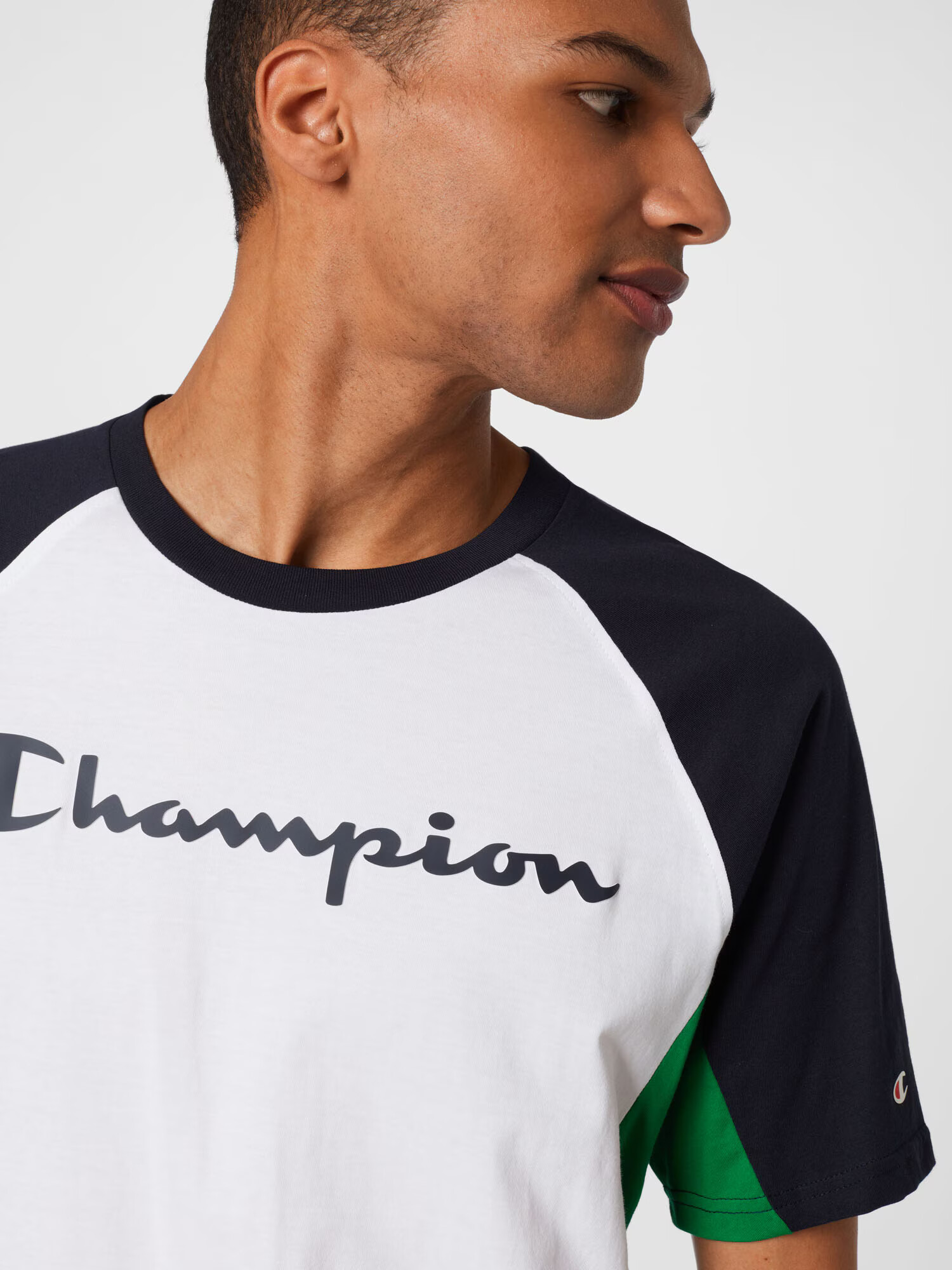 Champion Authentic Athletic Apparel Tricou bleumarin / verde iarbă / alb - Pled.ro