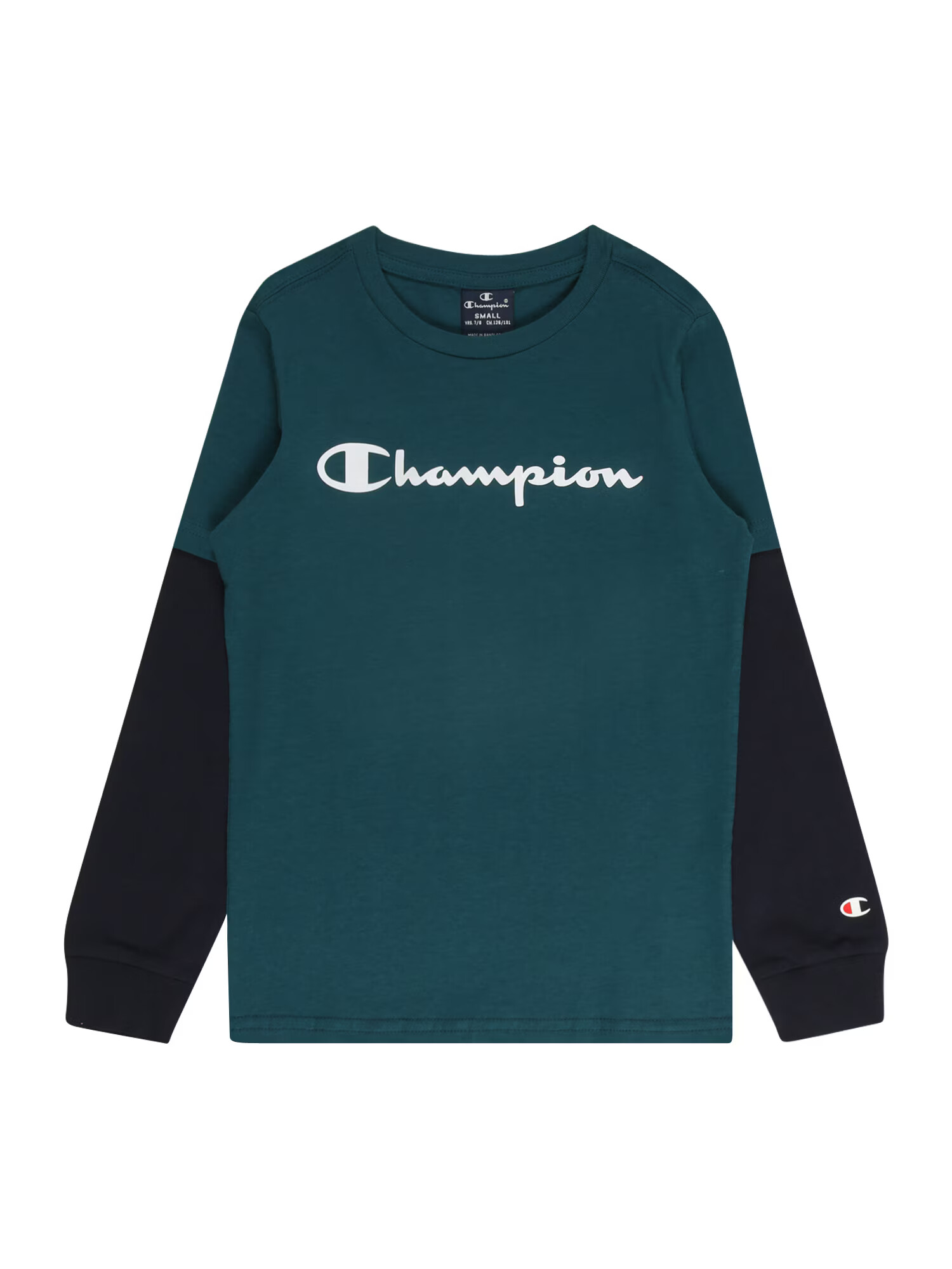 Champion Authentic Athletic Apparel Tricou bleumarin / verde petrol / roși aprins / alb - Pled.ro