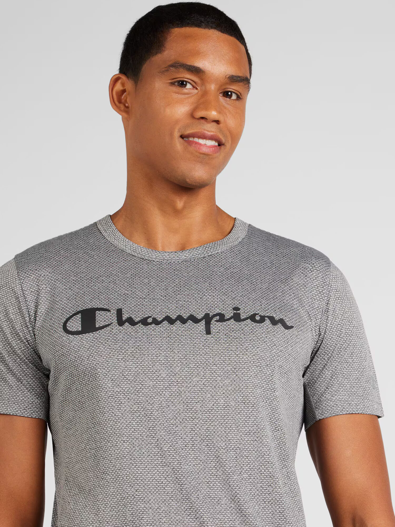 Champion Authentic Athletic Apparel Tricou funcțional gri închis / negru / alb murdar - Pled.ro