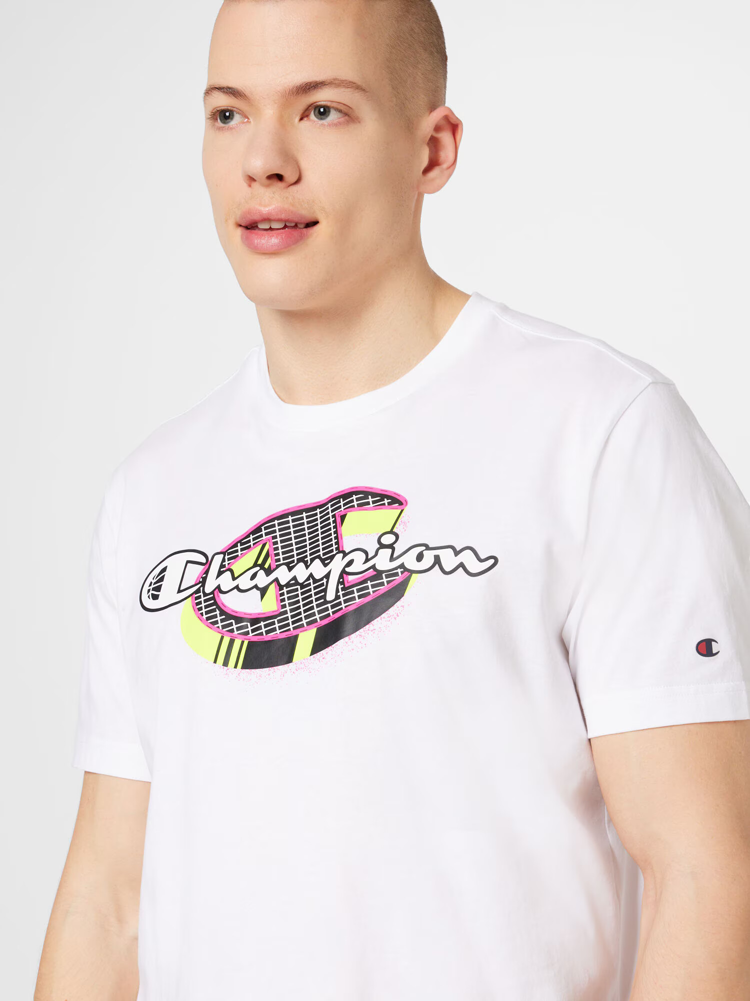 Champion Authentic Athletic Apparel Tricou galben pastel / roz eozină / negru / alb - Pled.ro