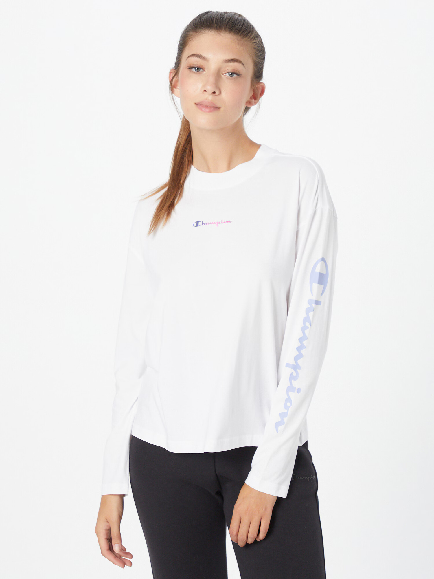 Champion Authentic Athletic Apparel Tricou mov liliachiu / roz deschis / alb - Pled.ro