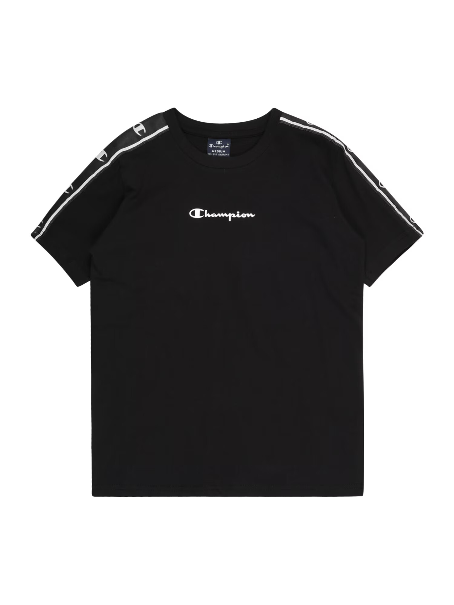 Champion Authentic Athletic Apparel Tricou negru / alb - Pled.ro