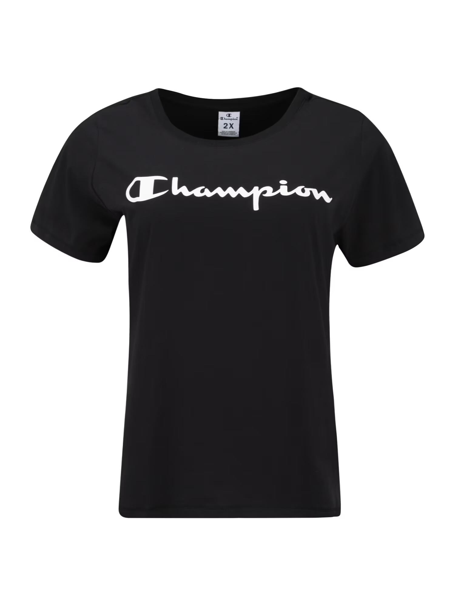 Champion Authentic Athletic Apparel Tricou negru / alb - Pled.ro