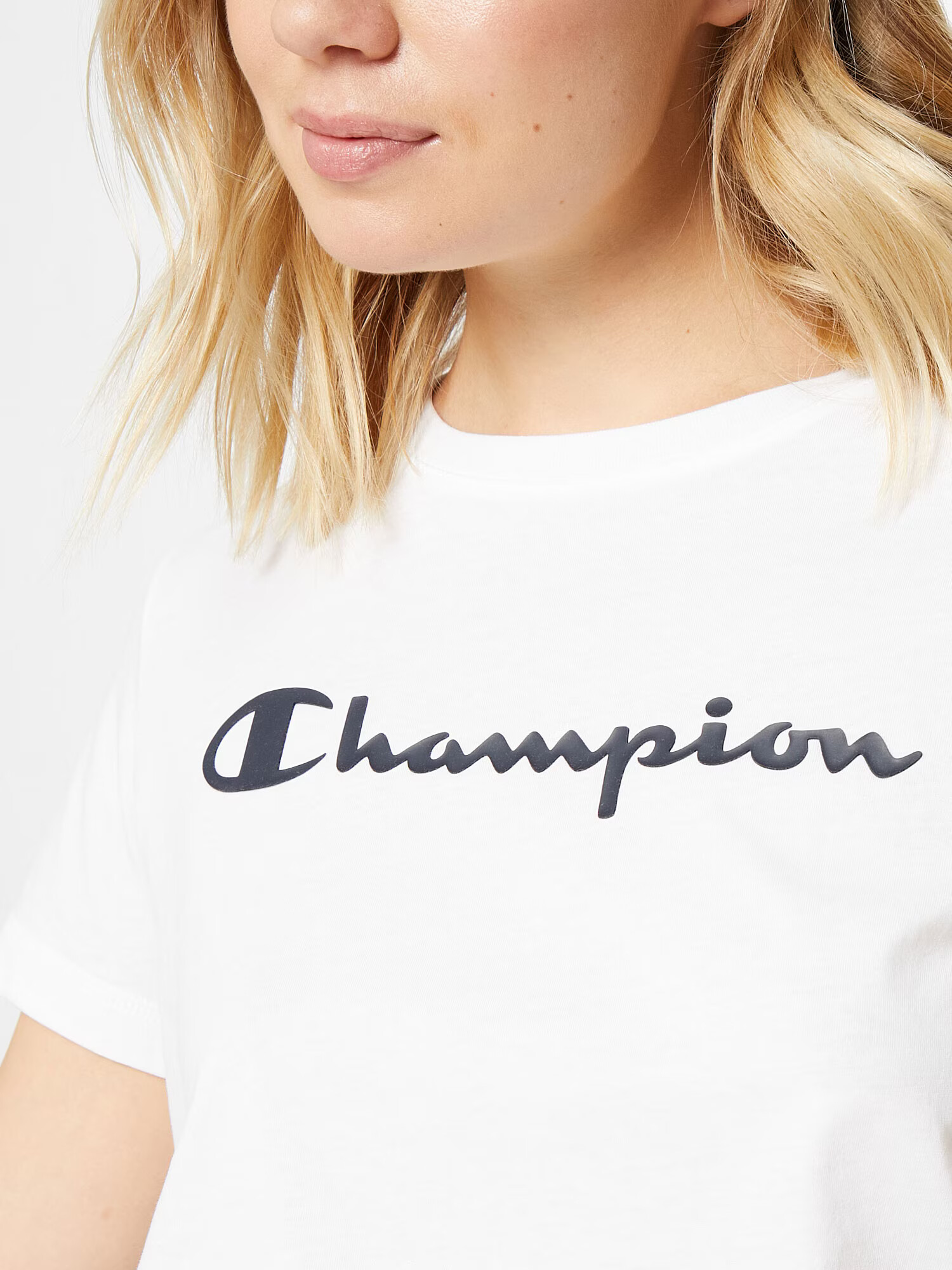 Champion Authentic Athletic Apparel Tricou negru / alb - Pled.ro