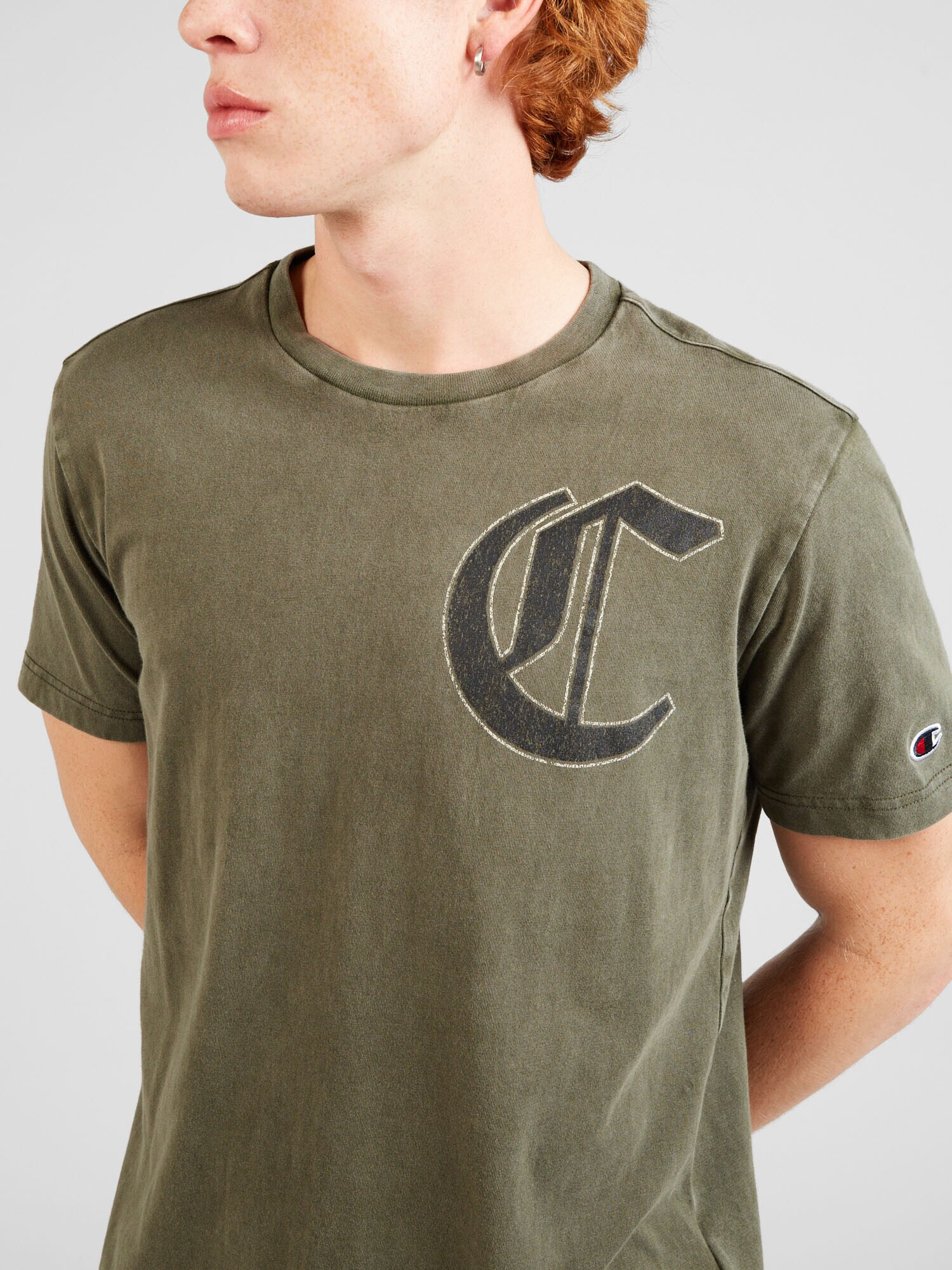 Champion Authentic Athletic Apparel Tricou 'Pop Punk' bleumarin / verde / verde închis / alb - Pled.ro