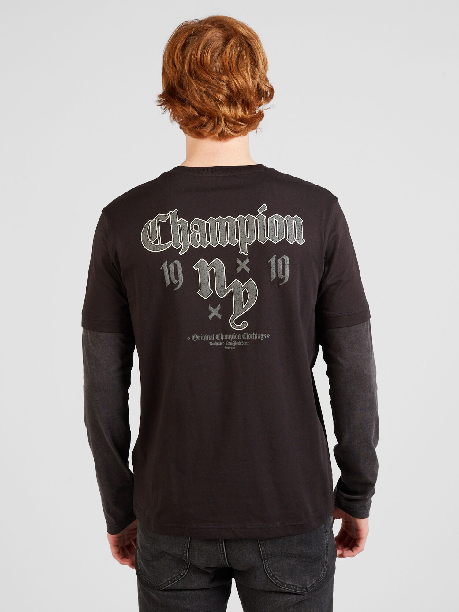 Champion Authentic Athletic Apparel Tricou 'Pop Punk' gri / gri metalic / negru / negru amestecat - Pled.ro