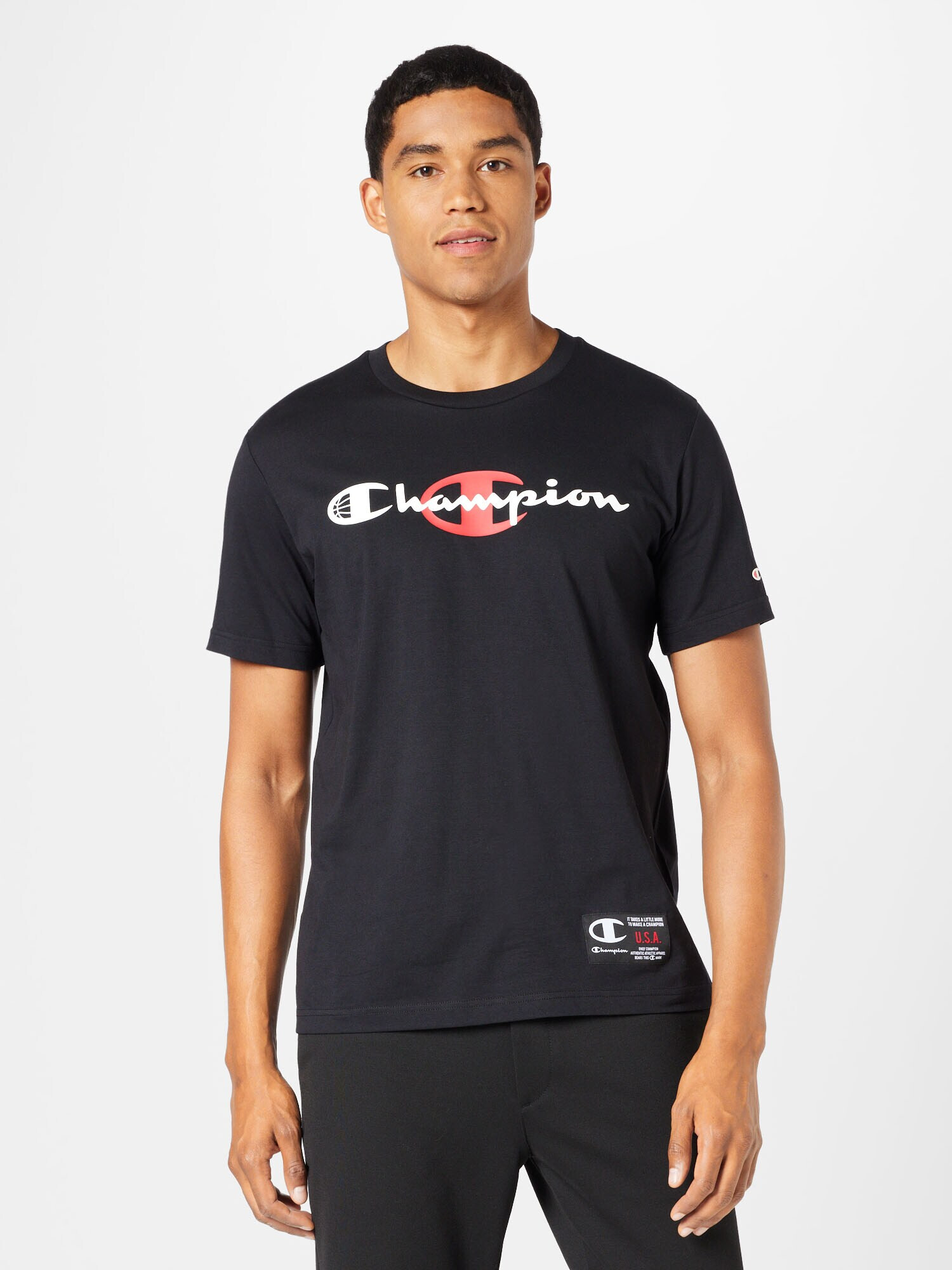 Champion Authentic Athletic Apparel Tricou roșu / negru / alb - Pled.ro