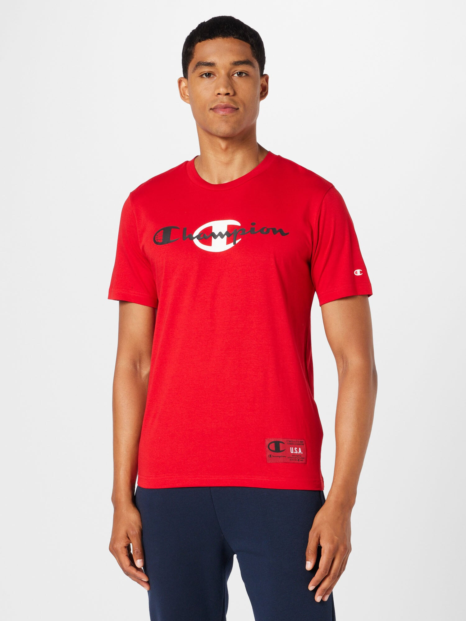 Champion Authentic Athletic Apparel Tricou roșu / negru / alb - Pled.ro