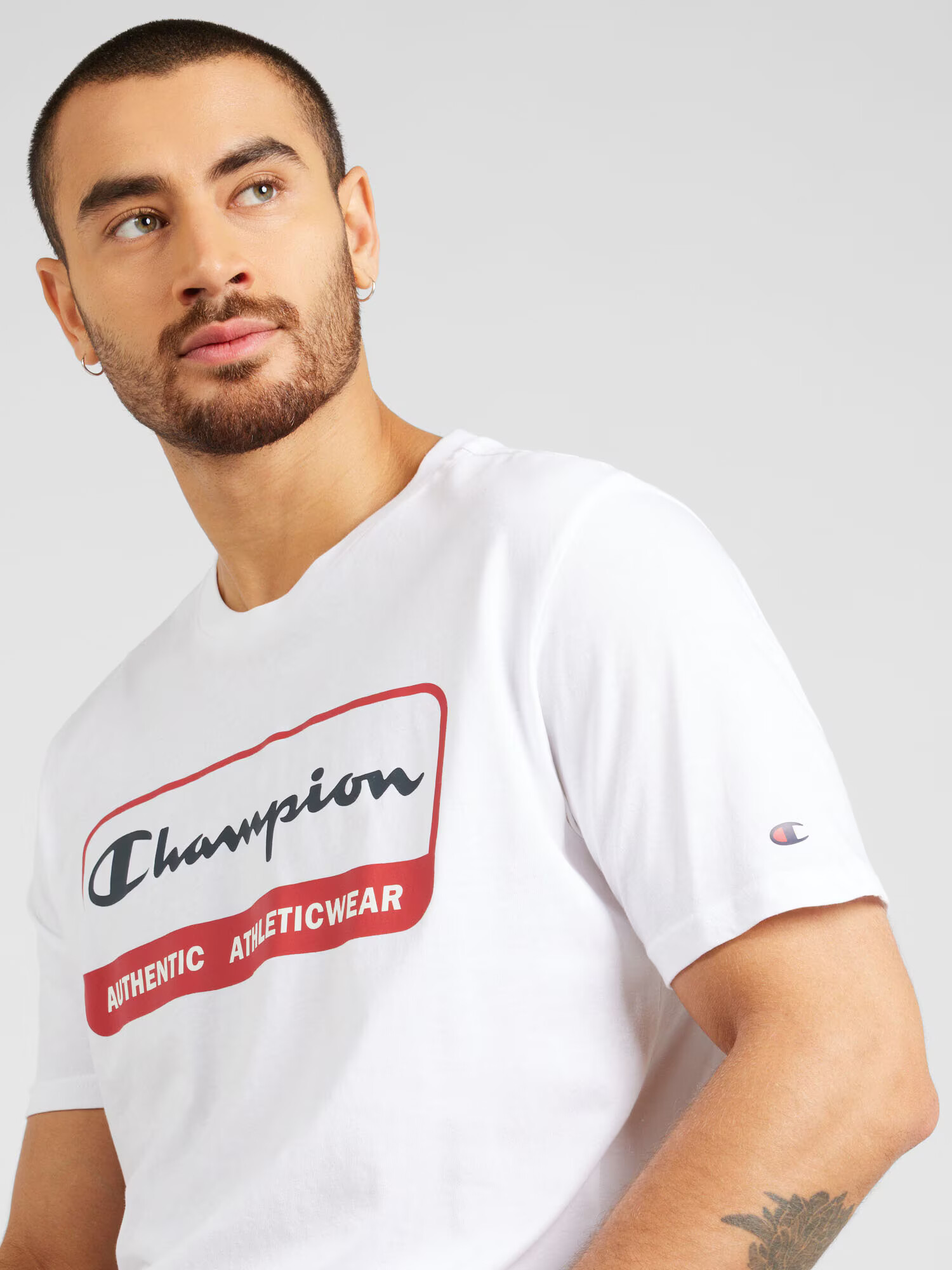 Champion Authentic Athletic Apparel Tricou roșu / negru / alb - Pled.ro