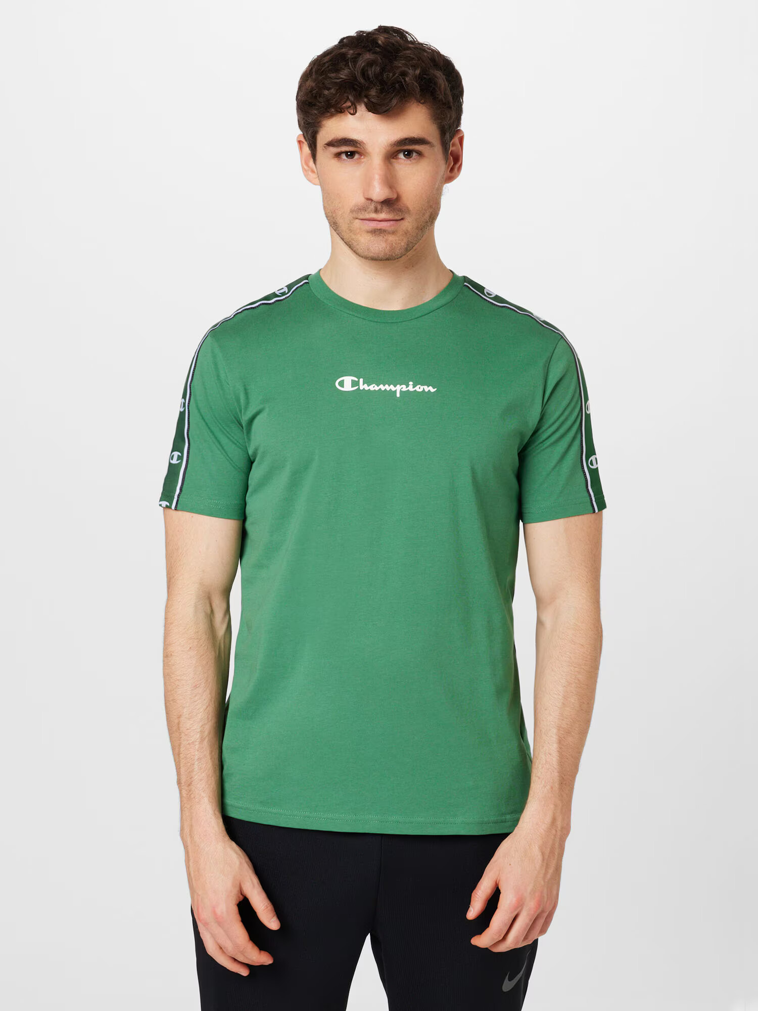 Champion Authentic Athletic Apparel Tricou verde iarbă / negru / alb - Pled.ro