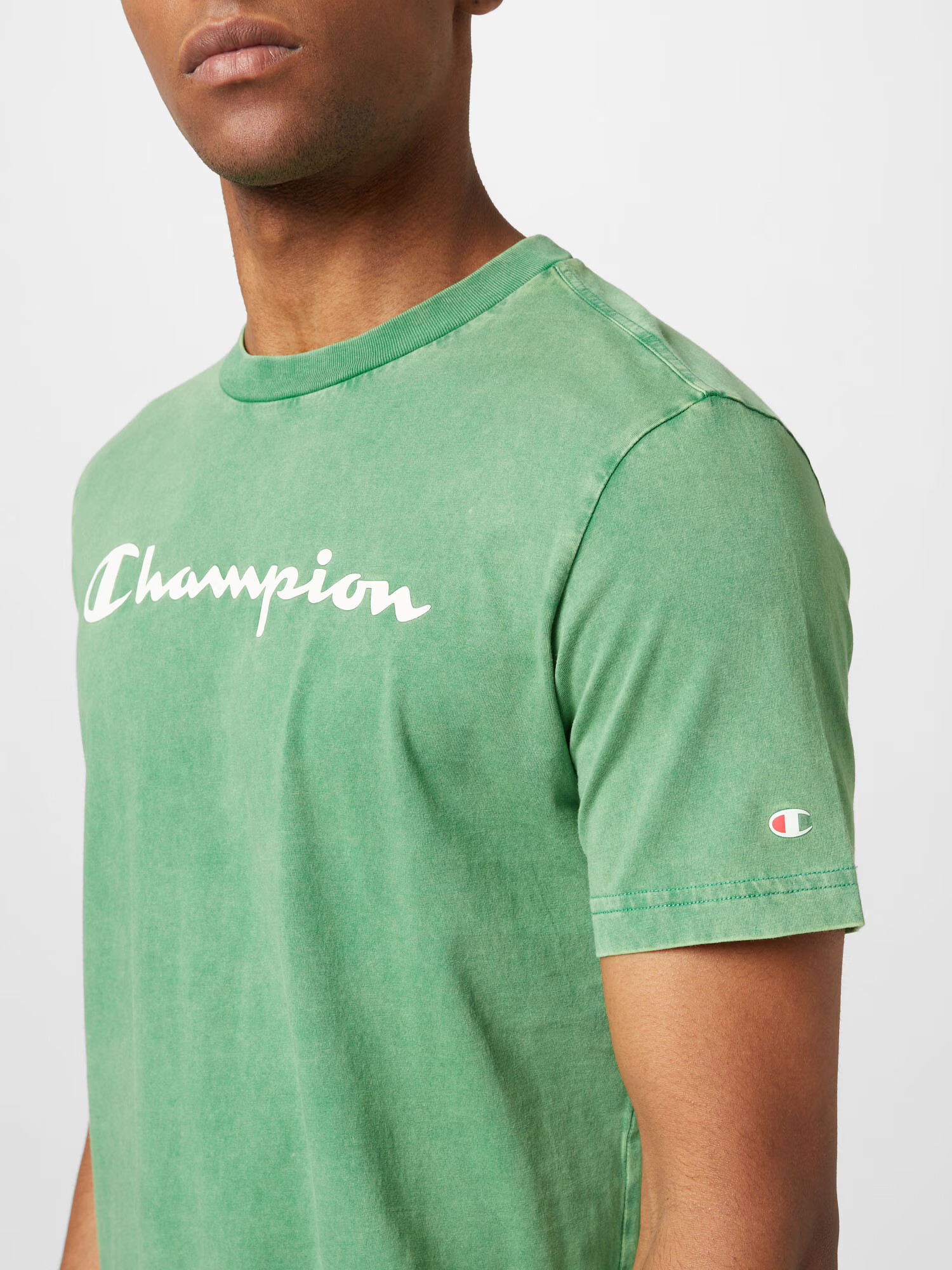 Champion Authentic Athletic Apparel Tricou verde iarbă / roșu deschis / alb - Pled.ro