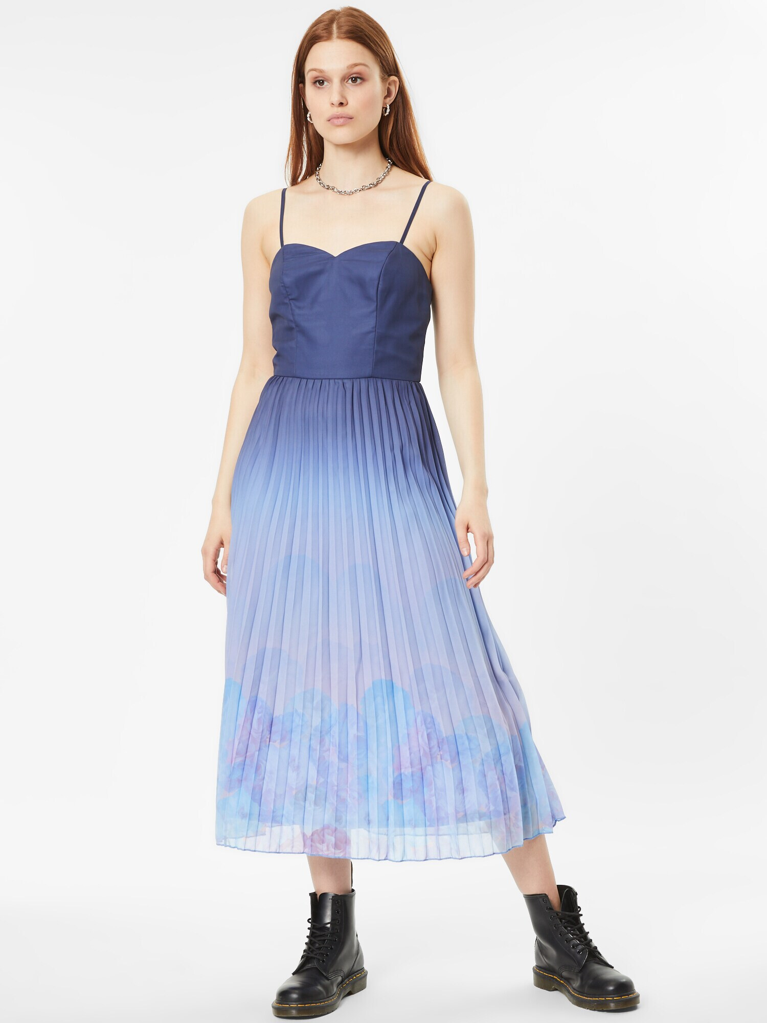 Chi Chi London Rochie bleumarin / albastru deschis / roz - Pled.ro