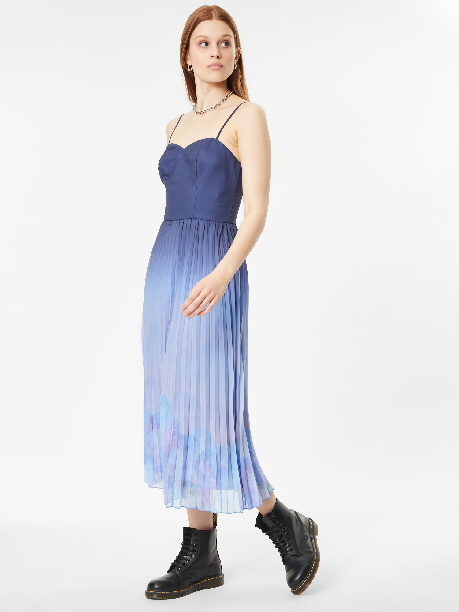 Chi Chi London Rochie bleumarin / albastru deschis / roz - Pled.ro