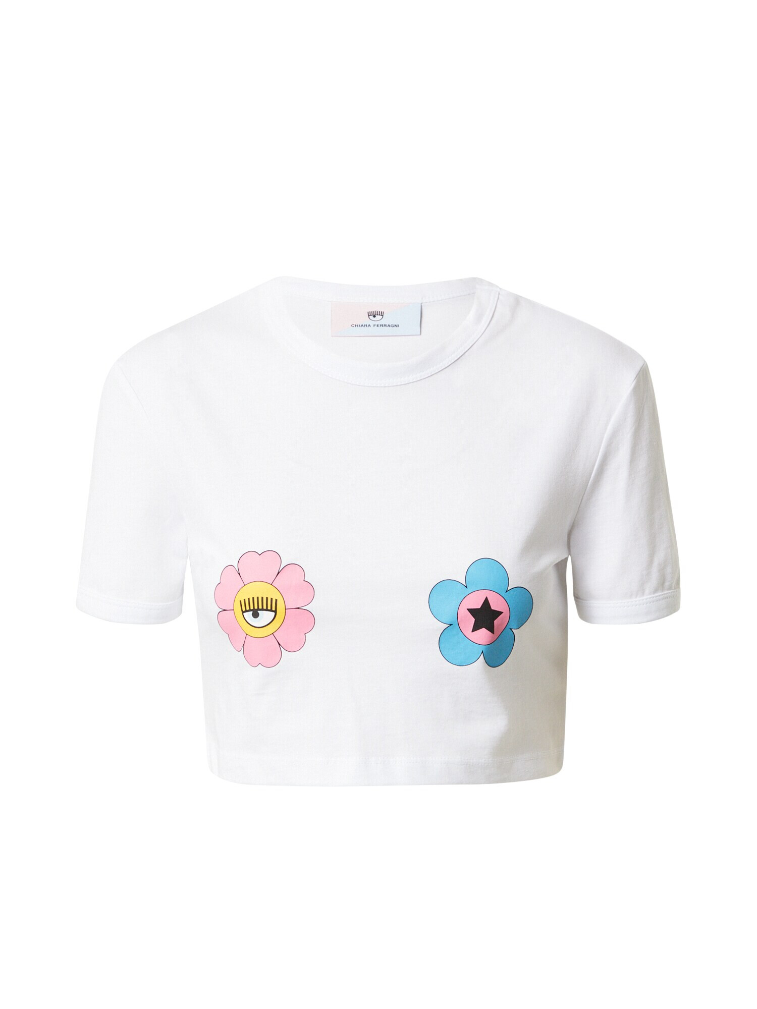 Chiara Ferragni Tricou 'EYE DAISY' albastru / galben / roz / negru / alb - Pled.ro