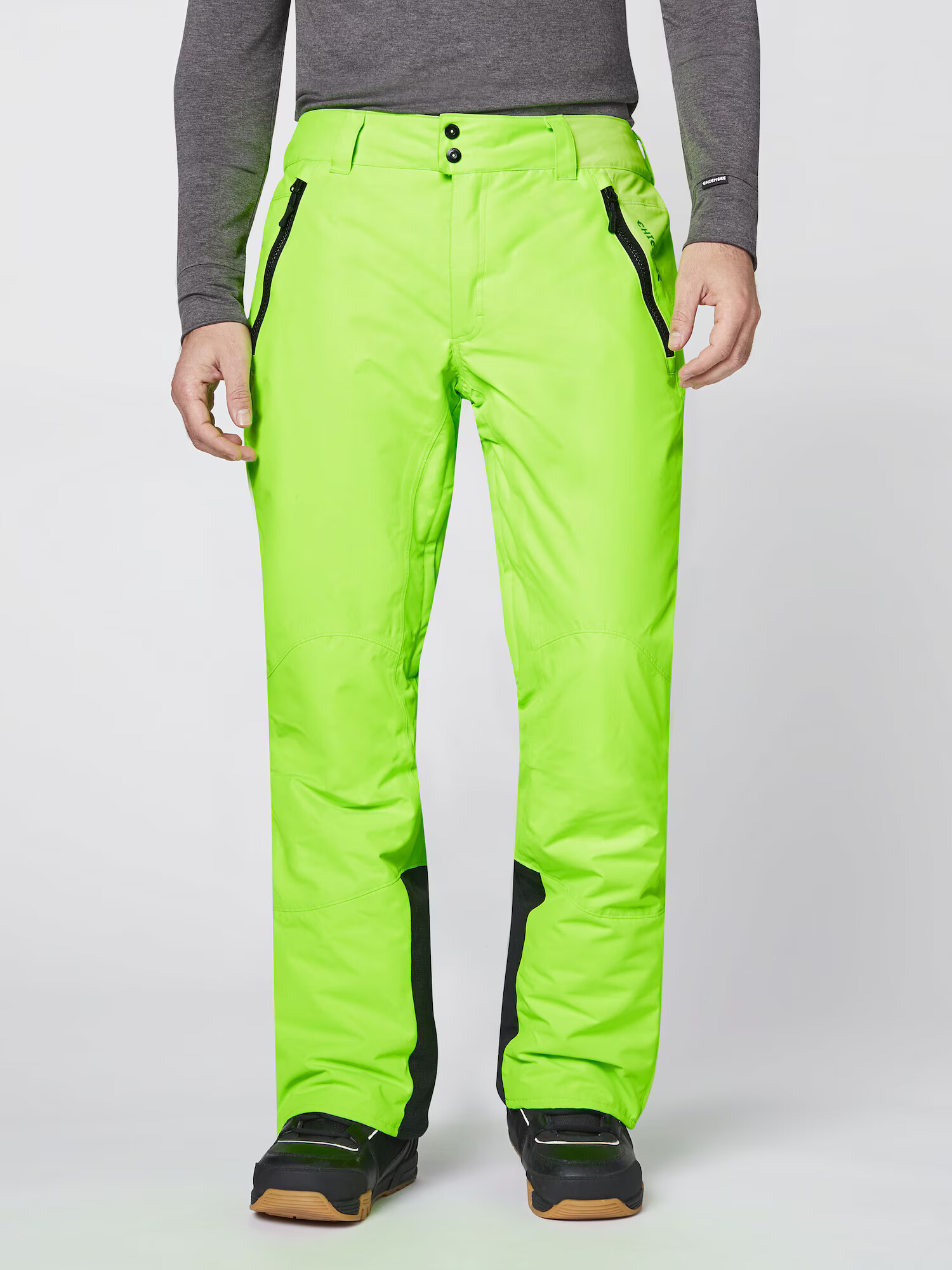 CHIEMSEE Pantaloni outdoor 'Taos' verde jad / verde neon / negru - Pled.ro