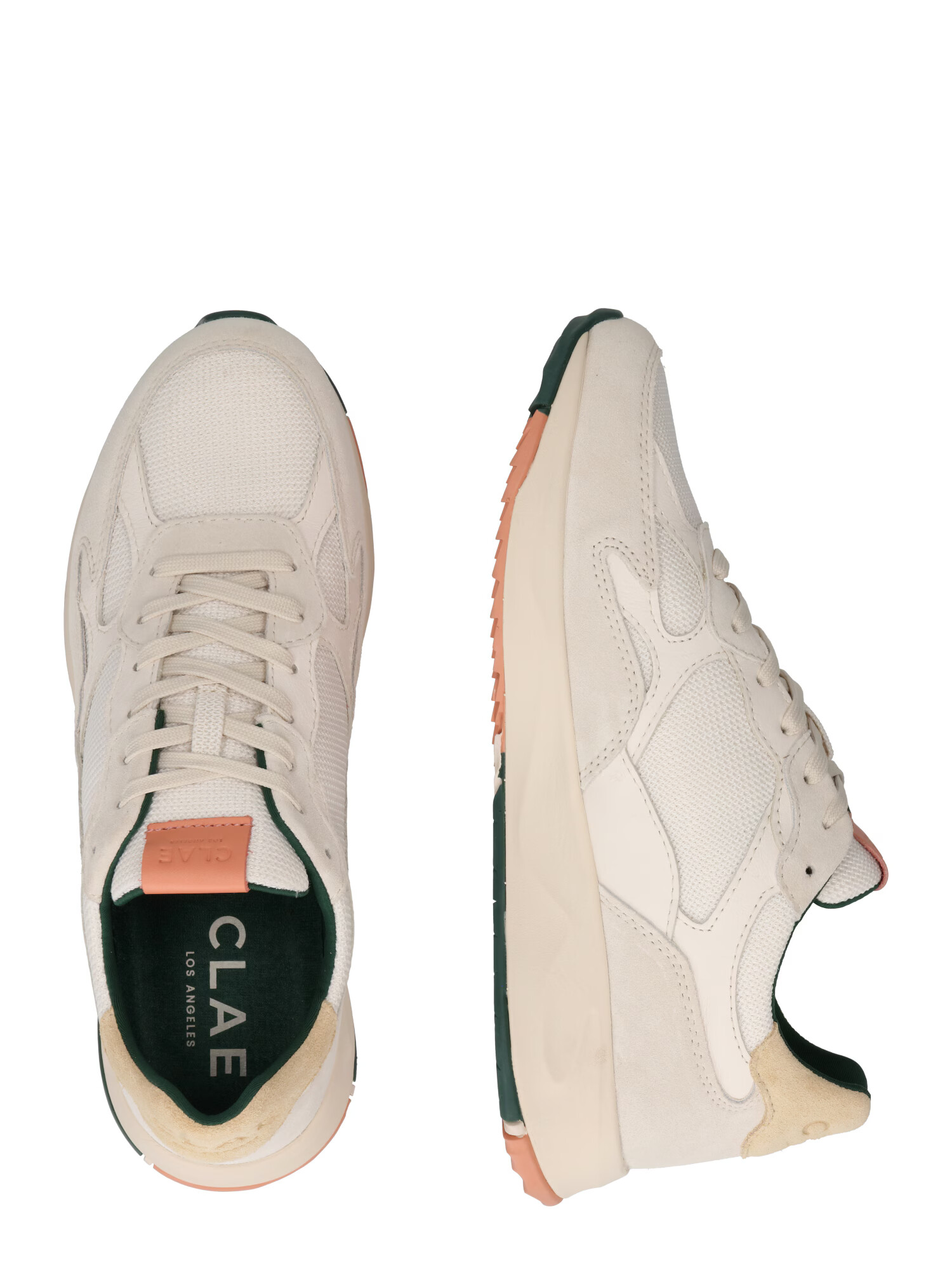 CLAE Sneaker low 'ZUMA' nisipiu / verde pin / portocaliu somon / alb murdar - Pled.ro