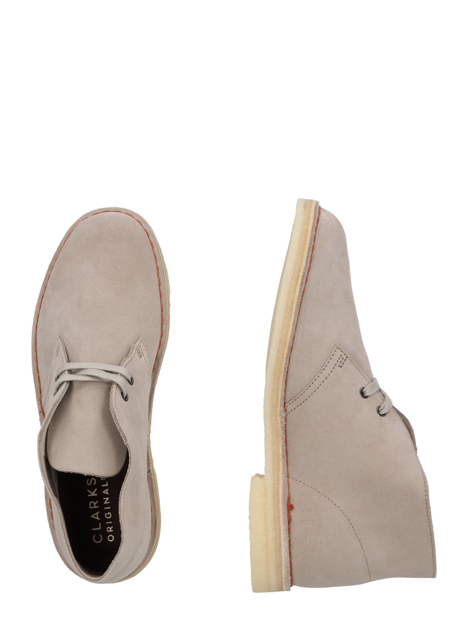 Clarks Originals Botine Chukka 'Desert' alb kitt - Pled.ro