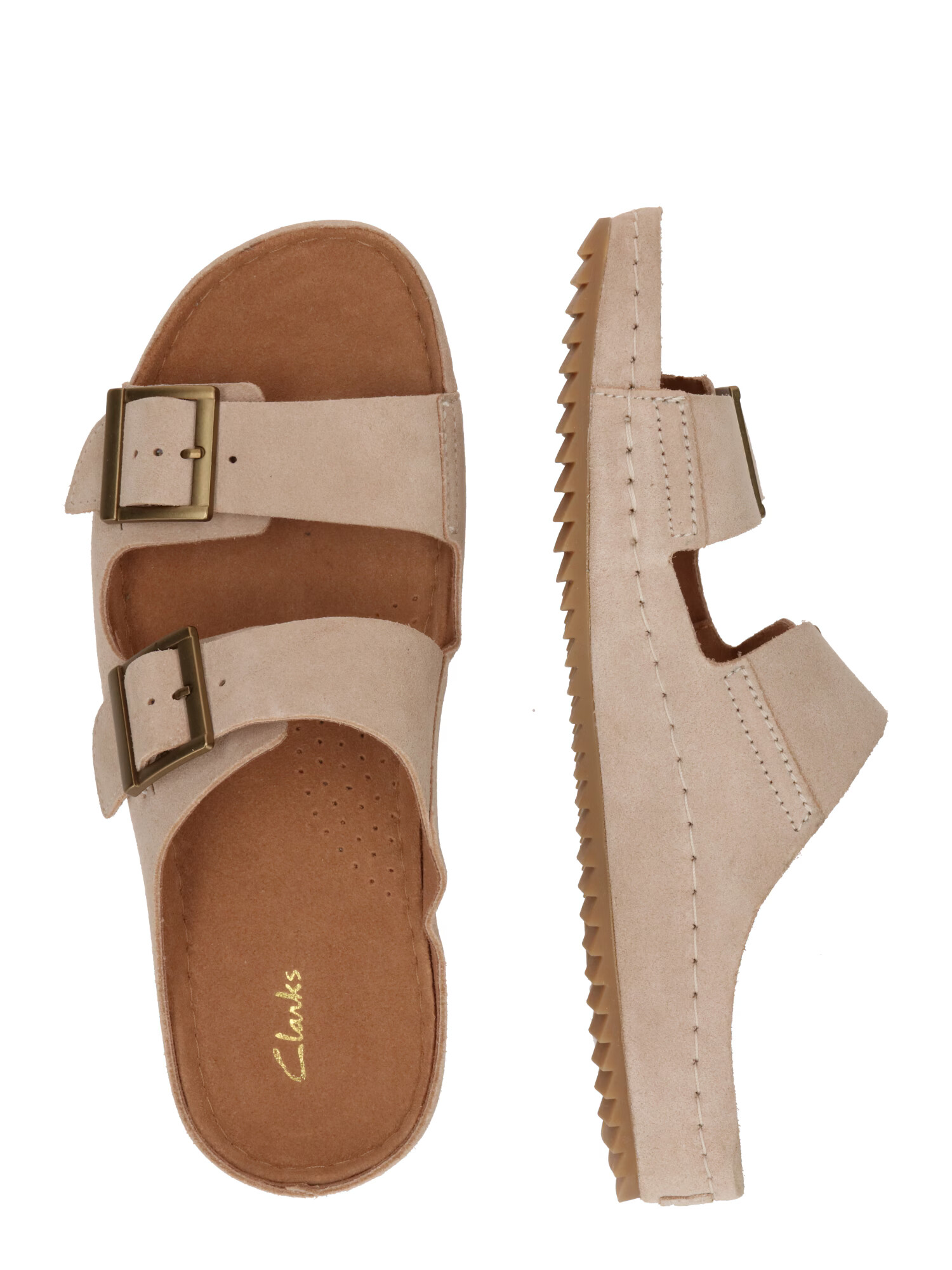 CLARKS Saboți 'Brookleigh Sun' alb kitt - Pled.ro