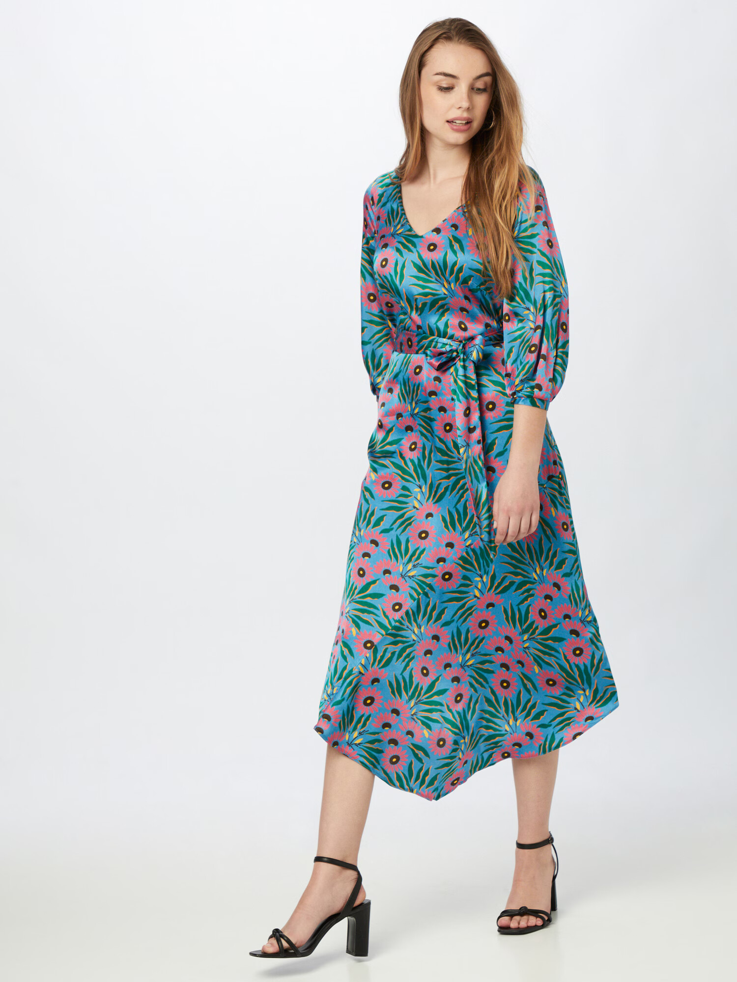 Closet London Rochie albastru / verde / roz pitaya - Pled.ro