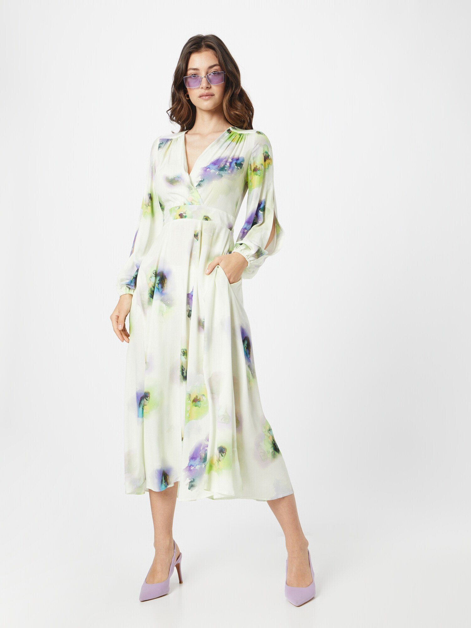 Closet London Rochie verde petrol / verde pastel / lila - Pled.ro