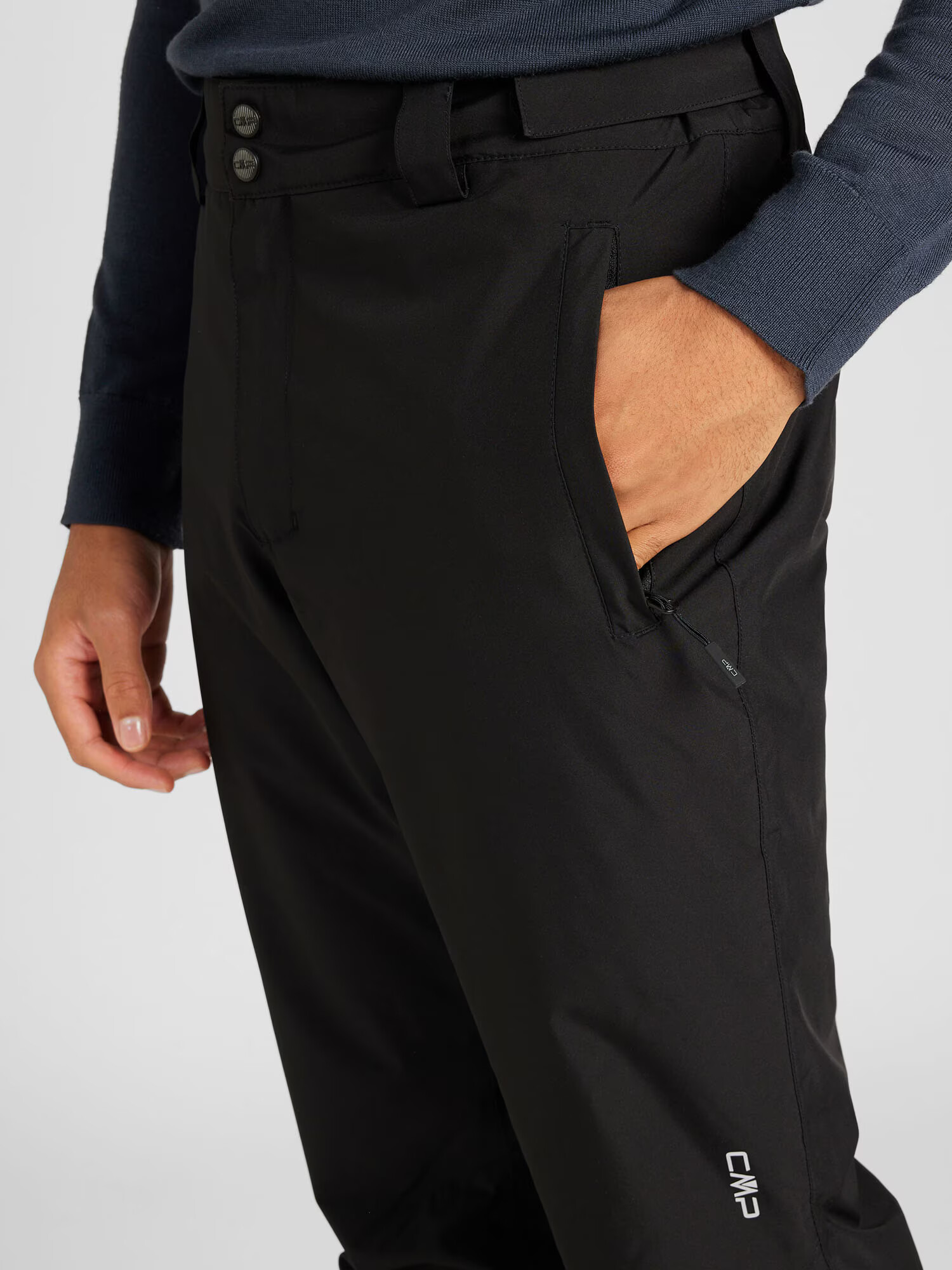 CMP Pantaloni outdoor negru / alb - Pled.ro