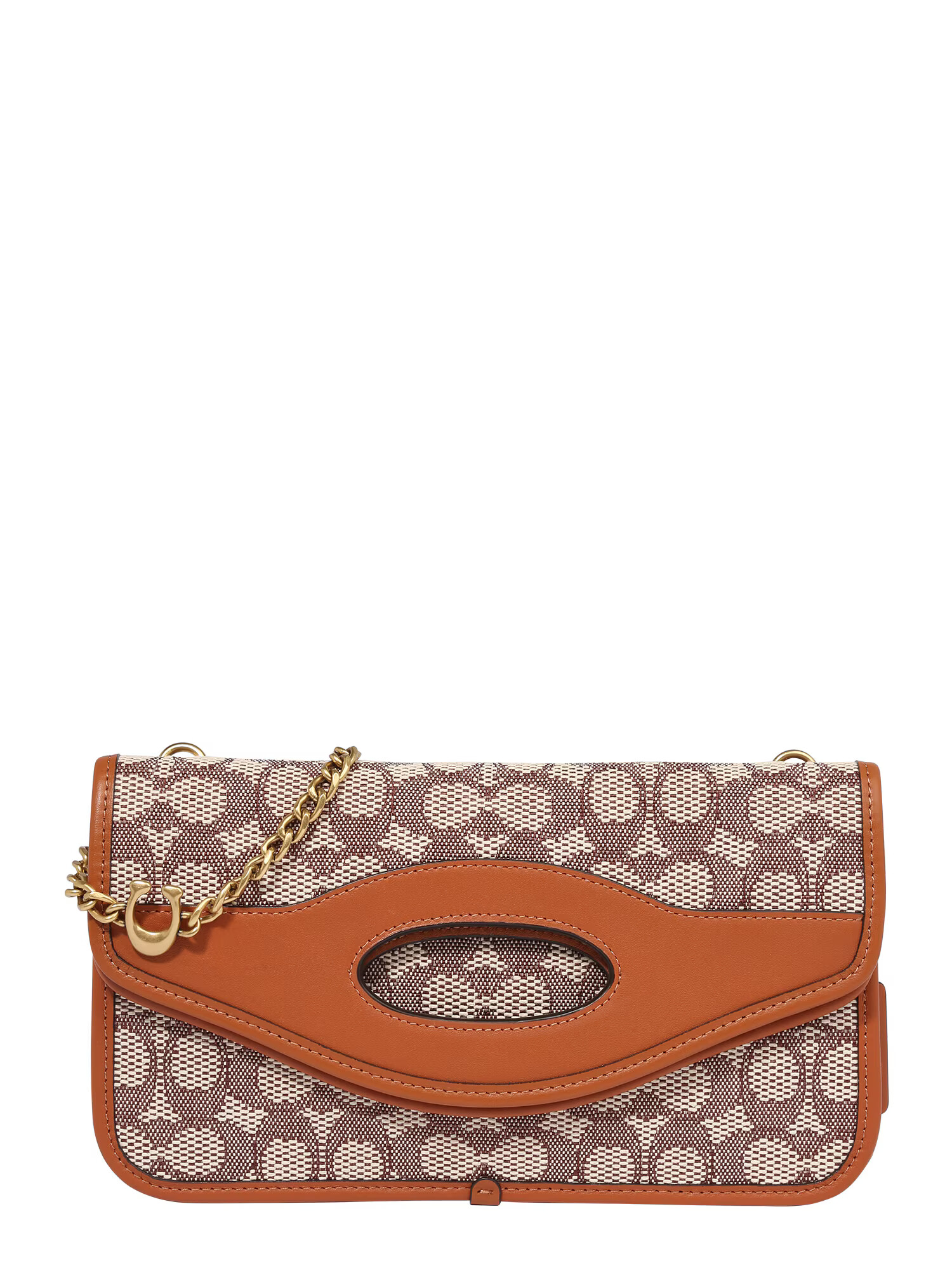 COACH Clutch crem / maro / maro caramel - Pled.ro