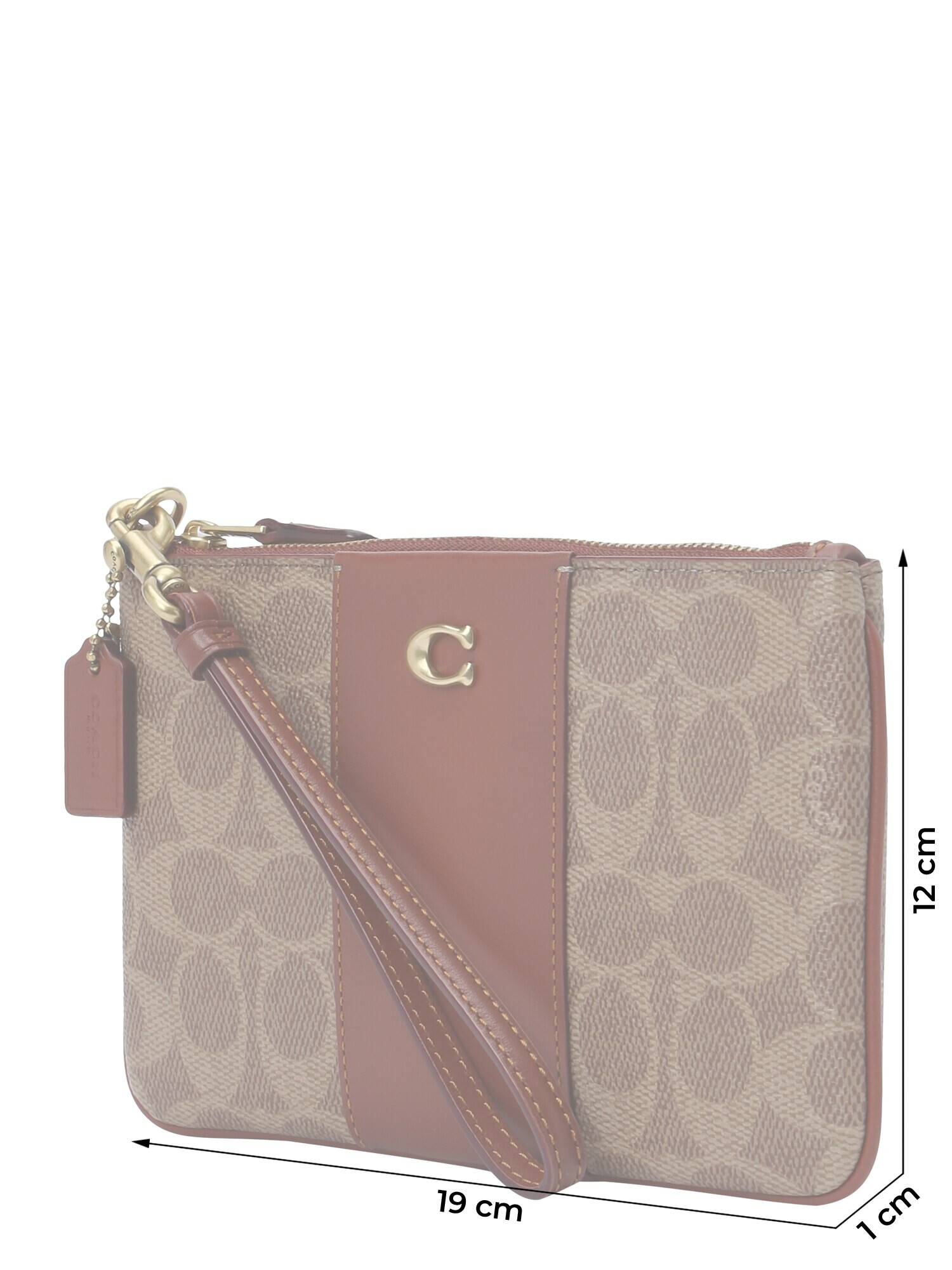 COACH Clutch maro / maro deschis / auriu / roșu ruginiu - Pled.ro