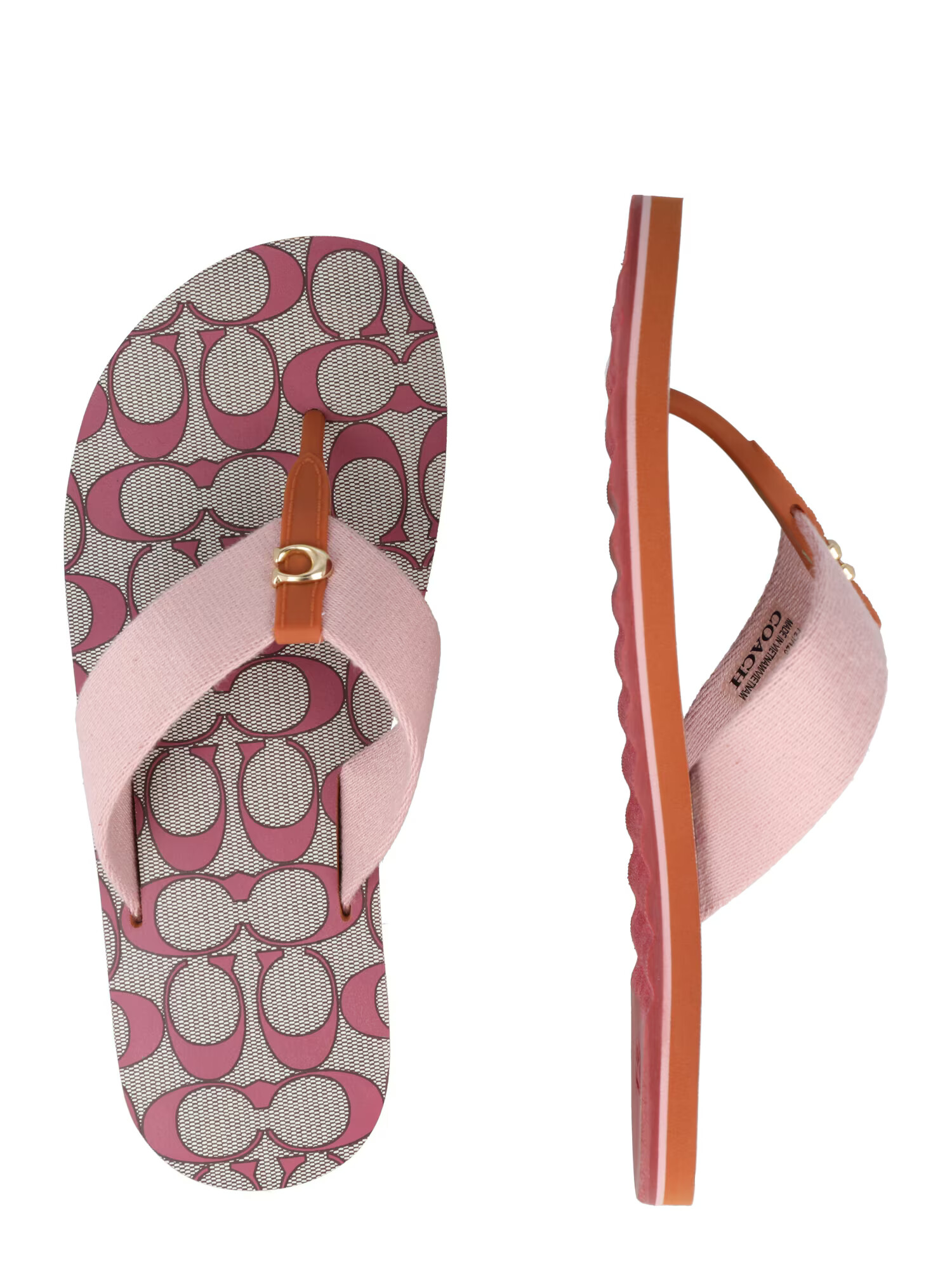 COACH Flip-flops 'Zoe' maro coniac / roz - Pled.ro