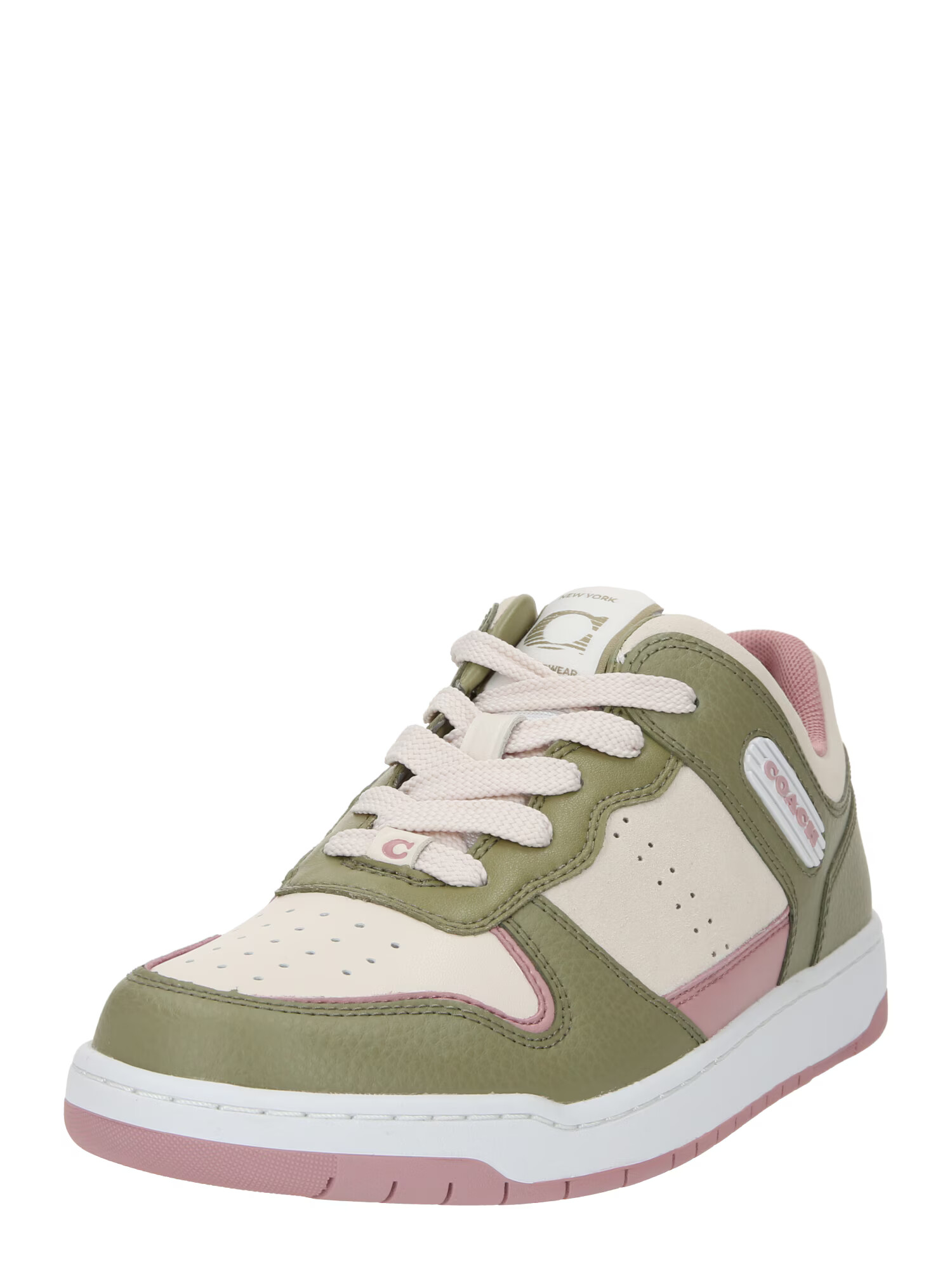 COACH Sneaker low 'C201' oliv / rosé / roz pal / alb - Pled.ro