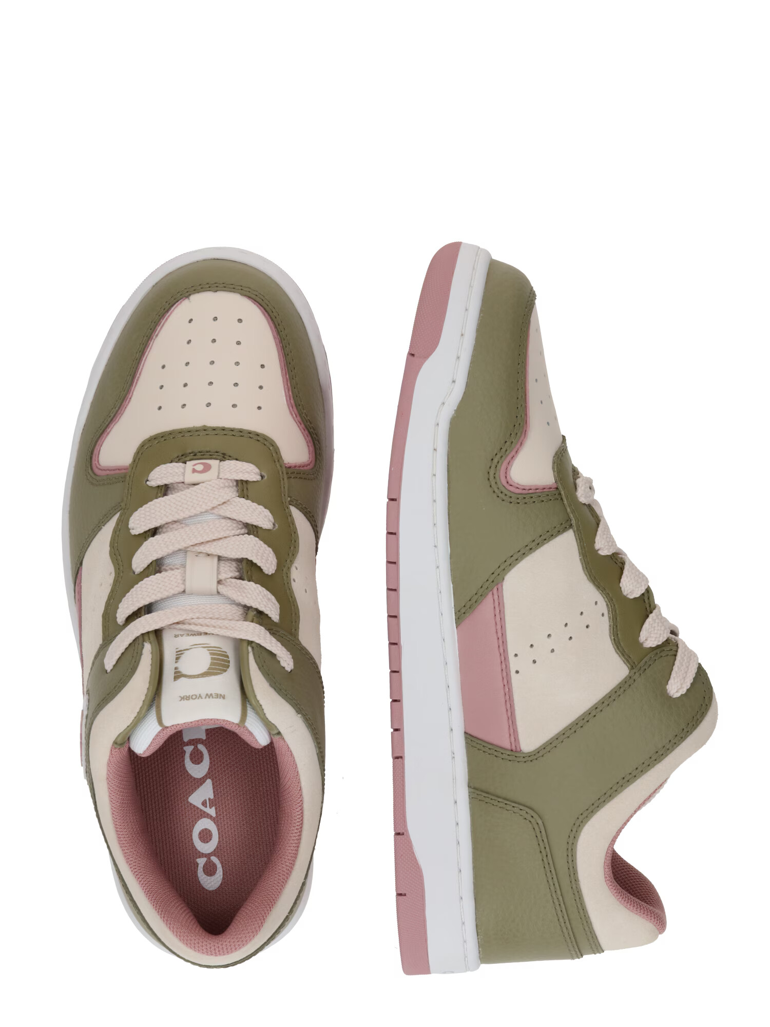 COACH Sneaker low 'C201' oliv / rosé / roz pal / alb - Pled.ro