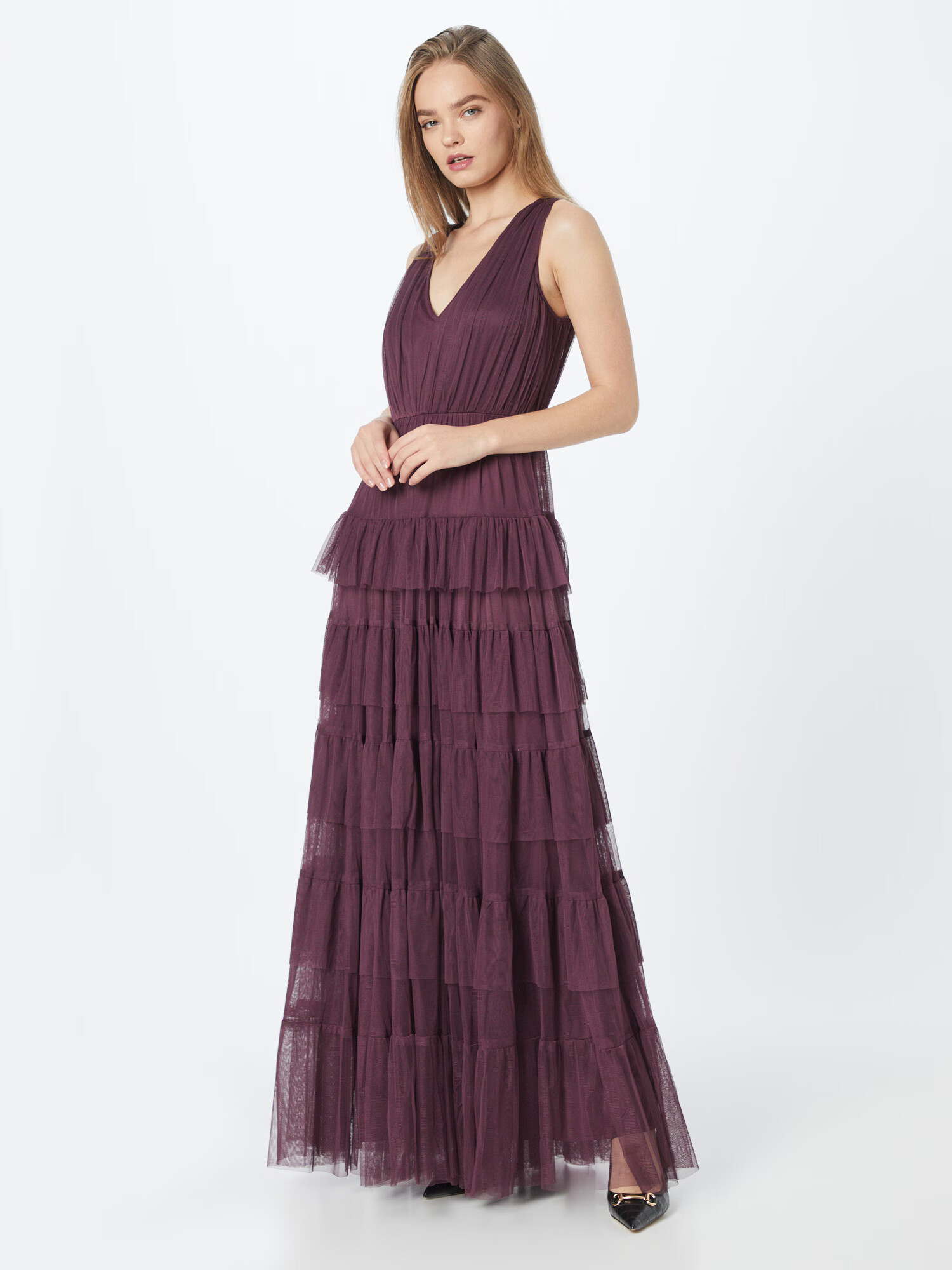 Coast Rochie de seară 'Tulle Tiered Maxi Dress' mov zmeură - Pled.ro