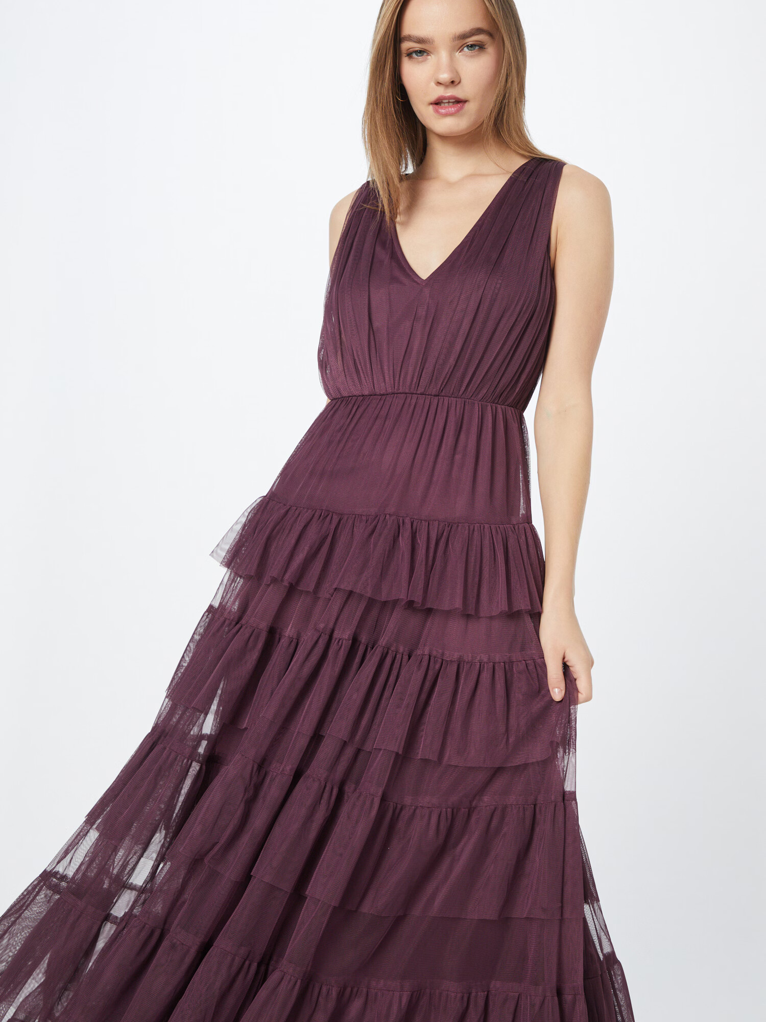 Coast Rochie de seară 'Tulle Tiered Maxi Dress' mov zmeură - Pled.ro