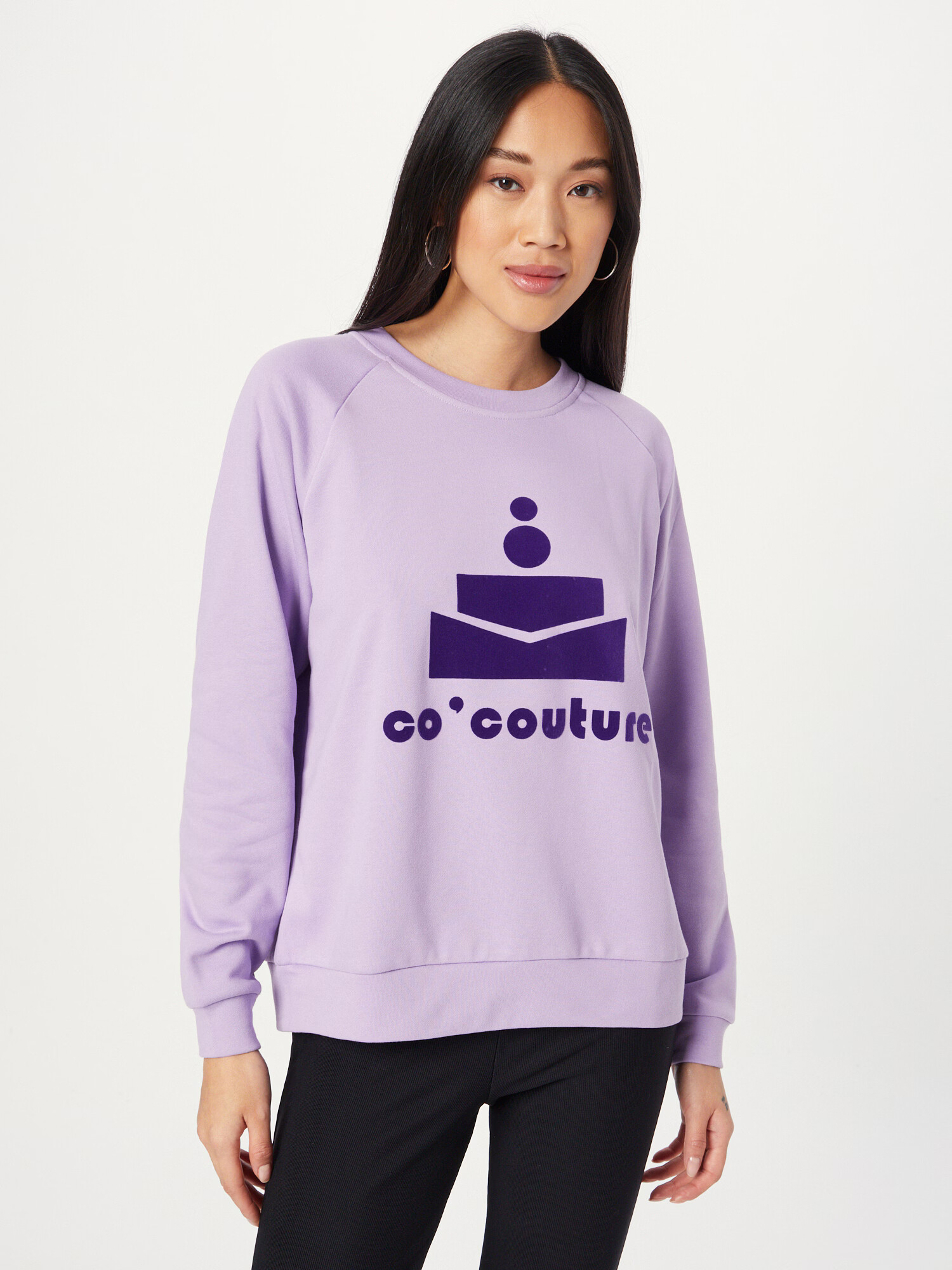 co'couture Bluză de molton mov pastel / mov închis - Pled.ro