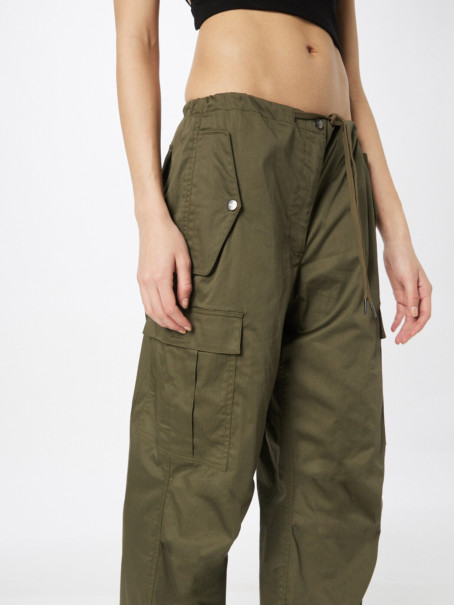 co'couture Pantaloni cu buzunare 'Ezra' oliv - Pled.ro