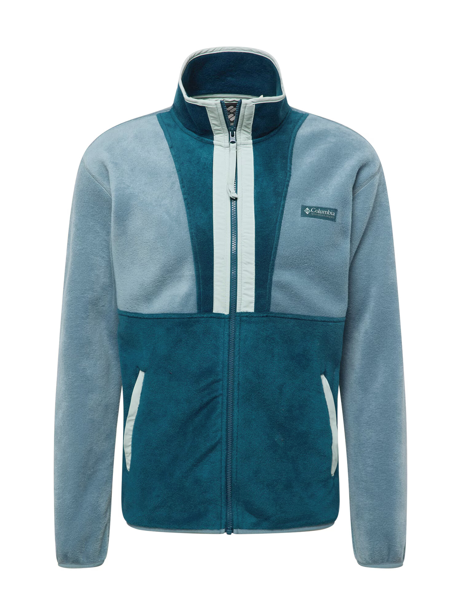 COLUMBIA Jachetă fleece funcțională 'Back Bowl™' albastru deschis / verde petrol / alb - Pled.ro